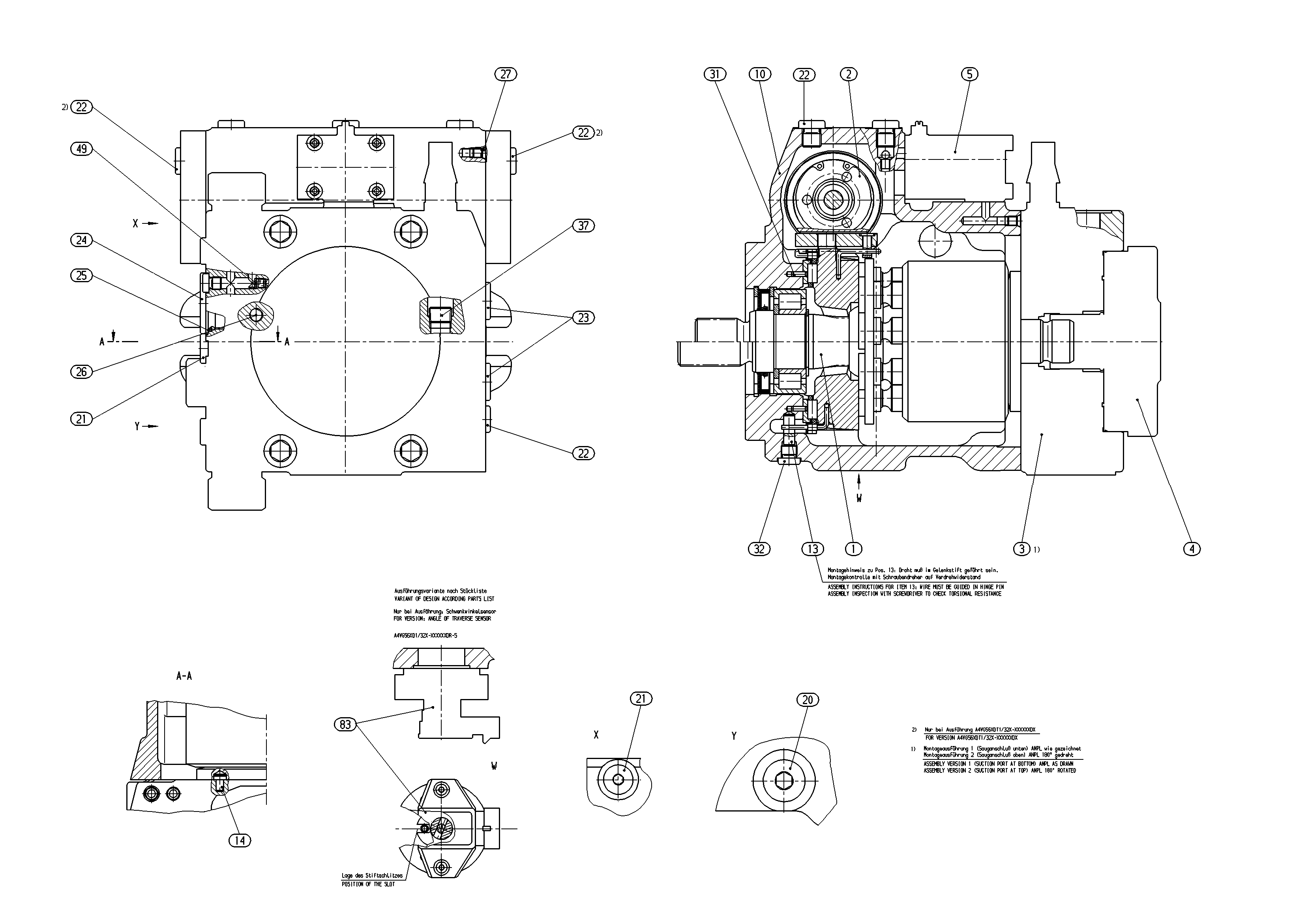 AA4VG56EP3D1/32R-NZCXXF075DC-S — Zeichnung