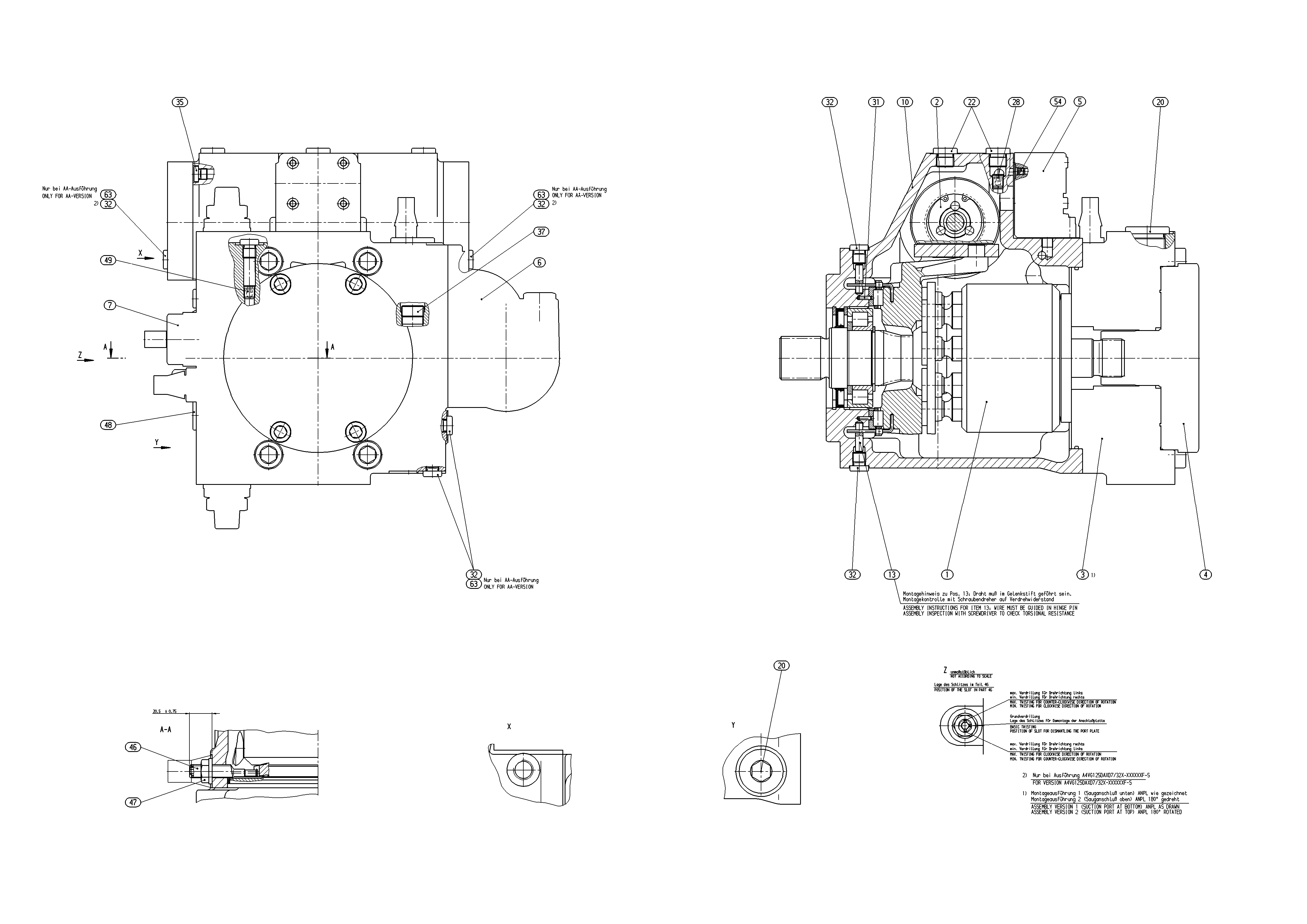 A4VG125DA1DT7/32R-NZF02F021FP-S — Zeichnung