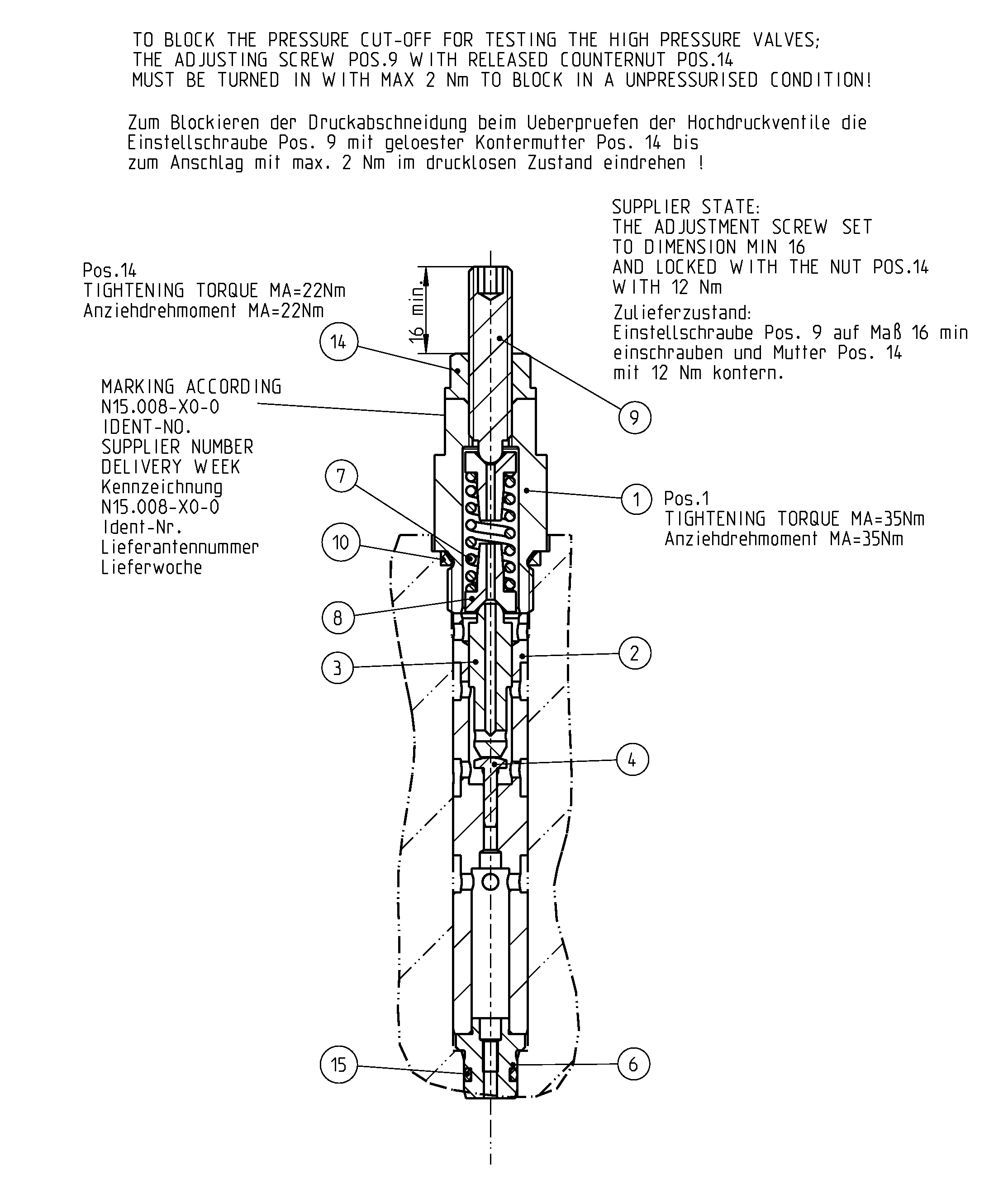 PRESSURE CUT-OFF VALVE — Zeichnung
