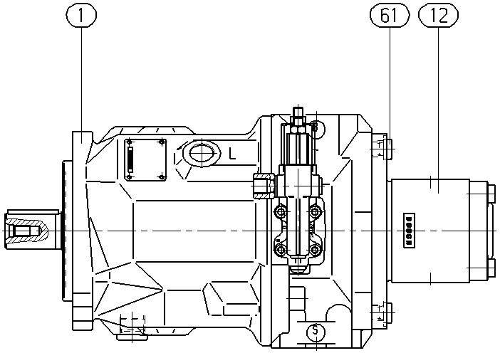 A A10VSO 28 DFR /31R-VPA12L40 — Zeichnung