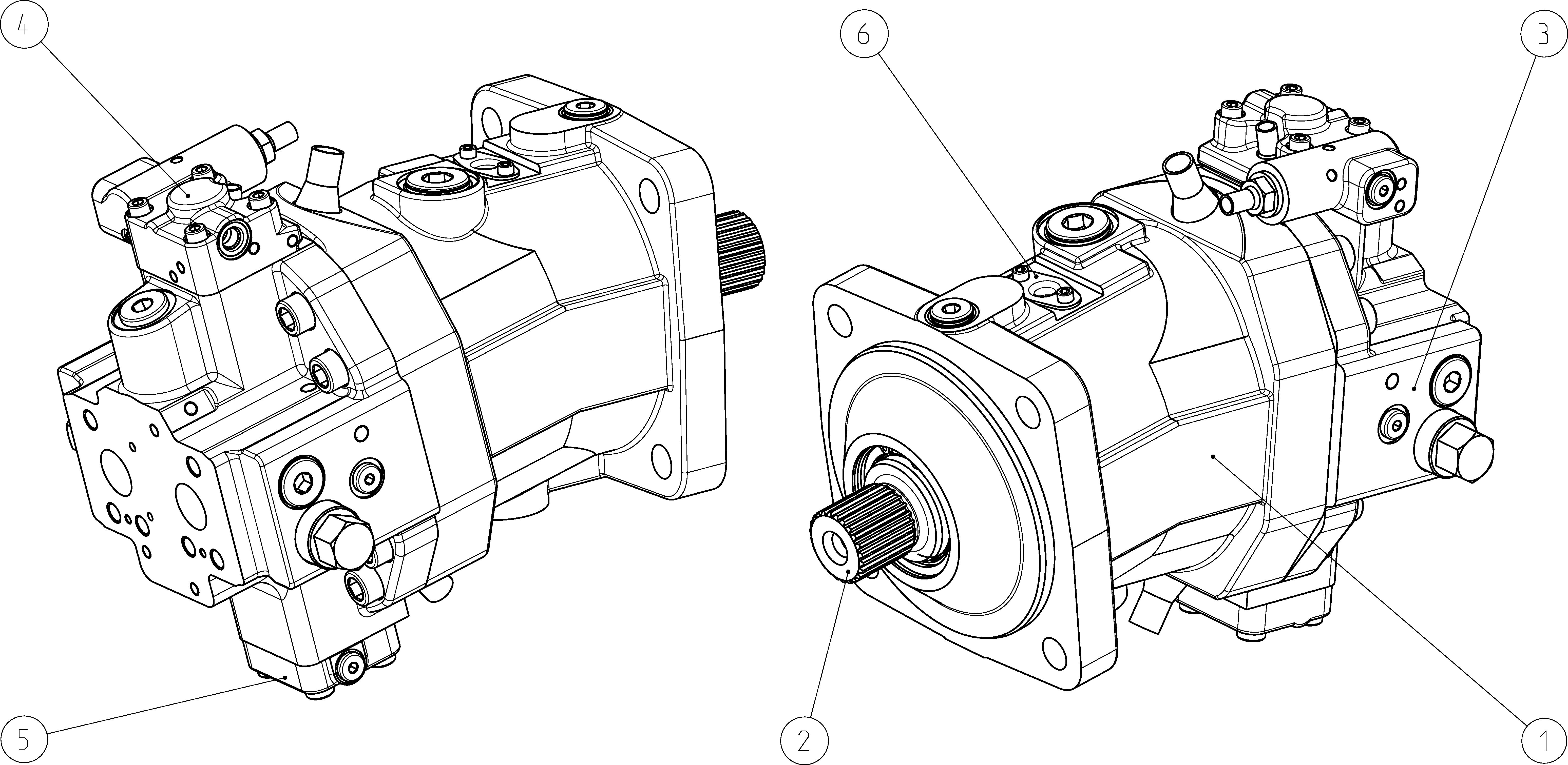 A6VM215HP5D10001H/71XWV0S4A280F-S — Zeichnung