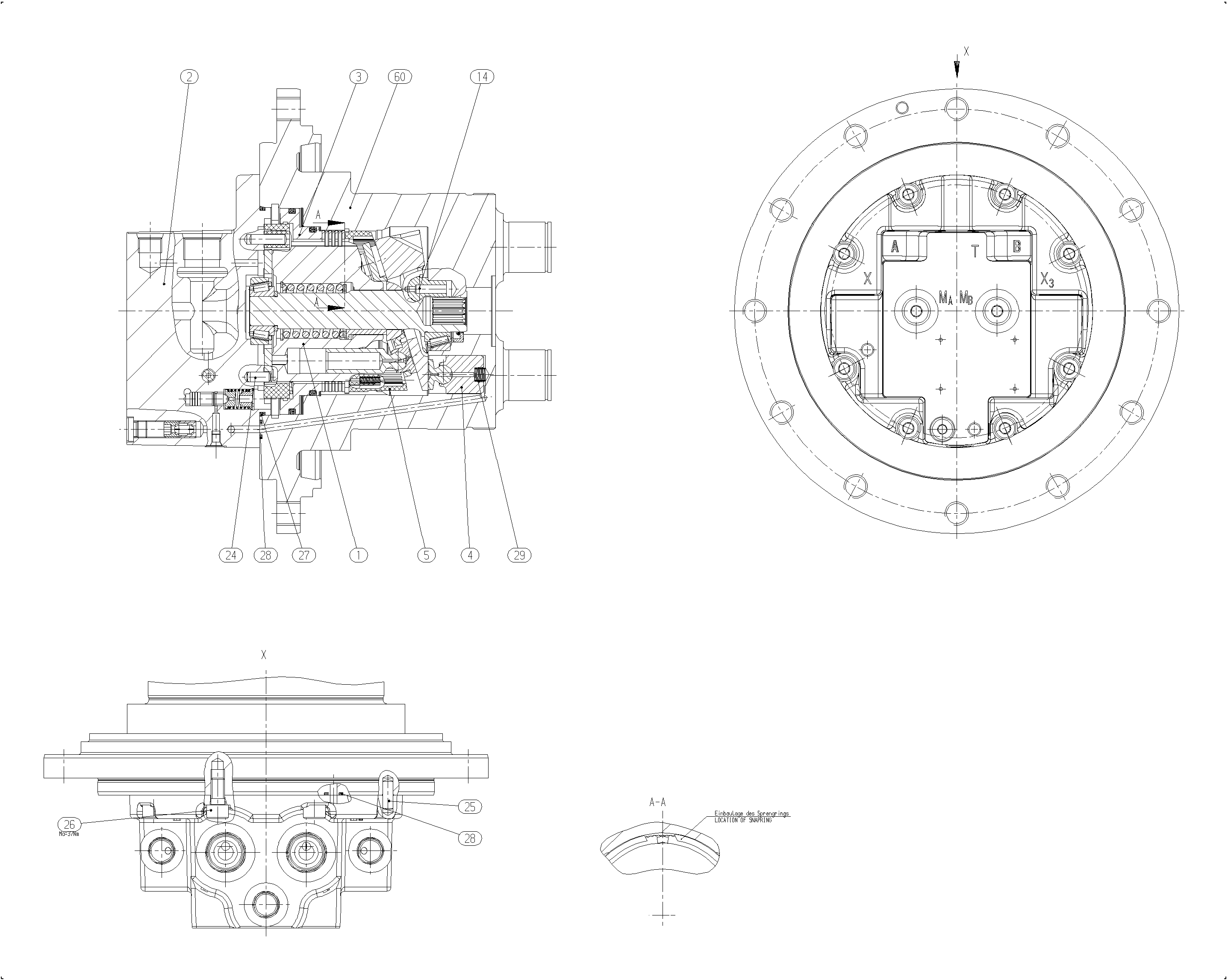 A10VT28HZ/10W140-NN16B020 — Zeichnung