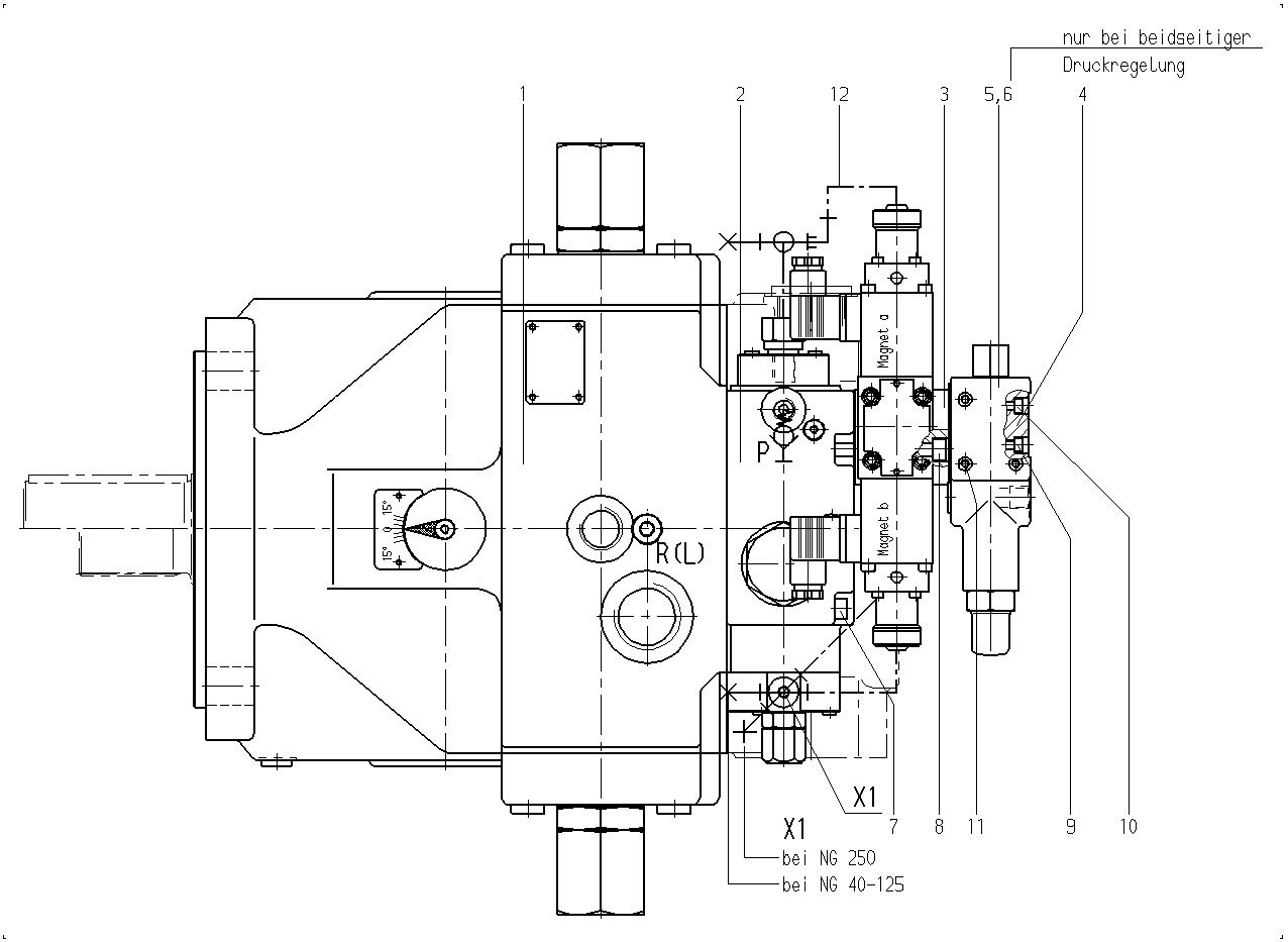 V A4VSG 71 HDGBT/11R 'HDGAT/L' -V — Zeichnung