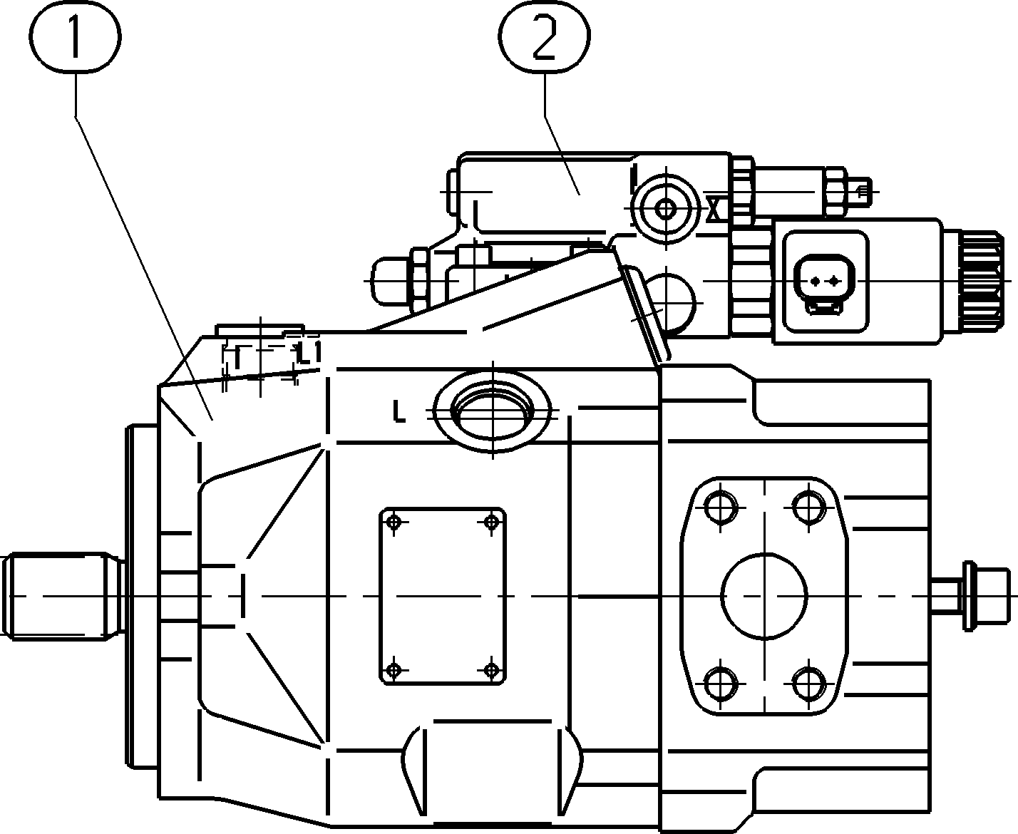 A A10V O 45ED 72/52L-VSC12K01P — Zeichnung