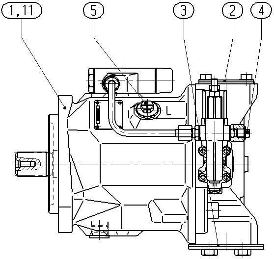 AL A10V O 45 DFLR/31R-VSC62N00 — Zeichnung