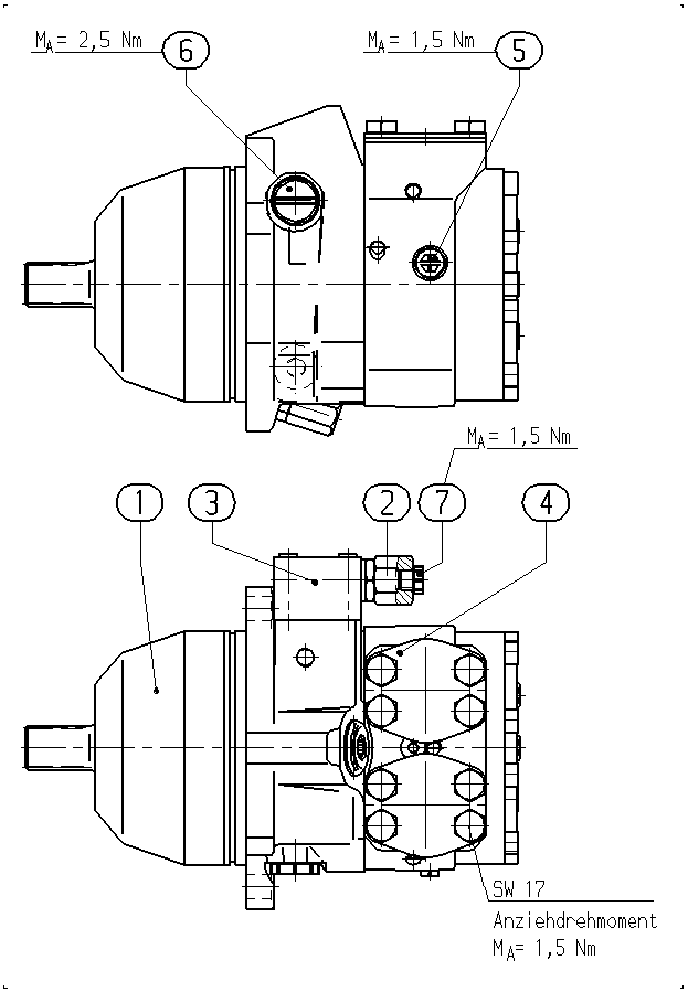A A10V E 45 HZ /52W1-VRF68B020 — Zeichnung