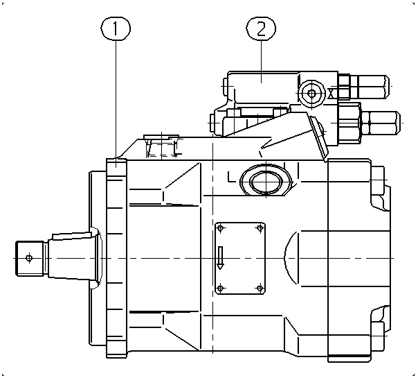 A A10V O 60 DFR /52R-PCD11N00 -S1814 — Zeichnung
