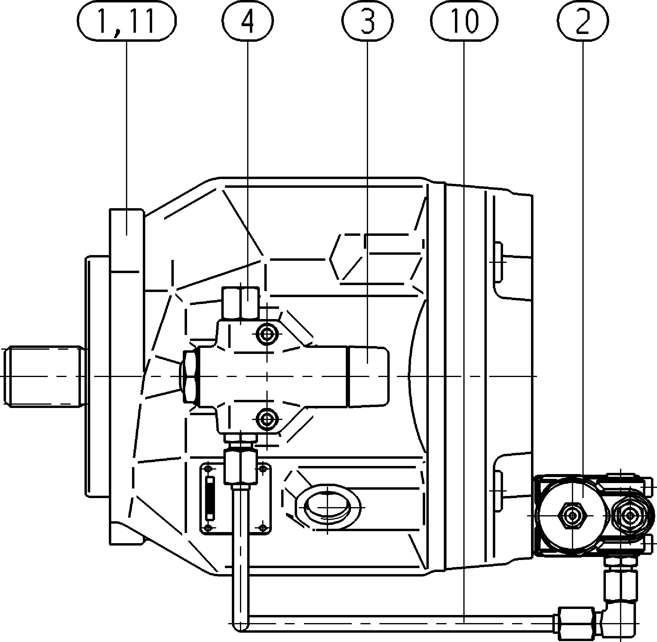 A A10V O 71 DFLR/31R-VSC91N00 -S2709 — Zeichnung