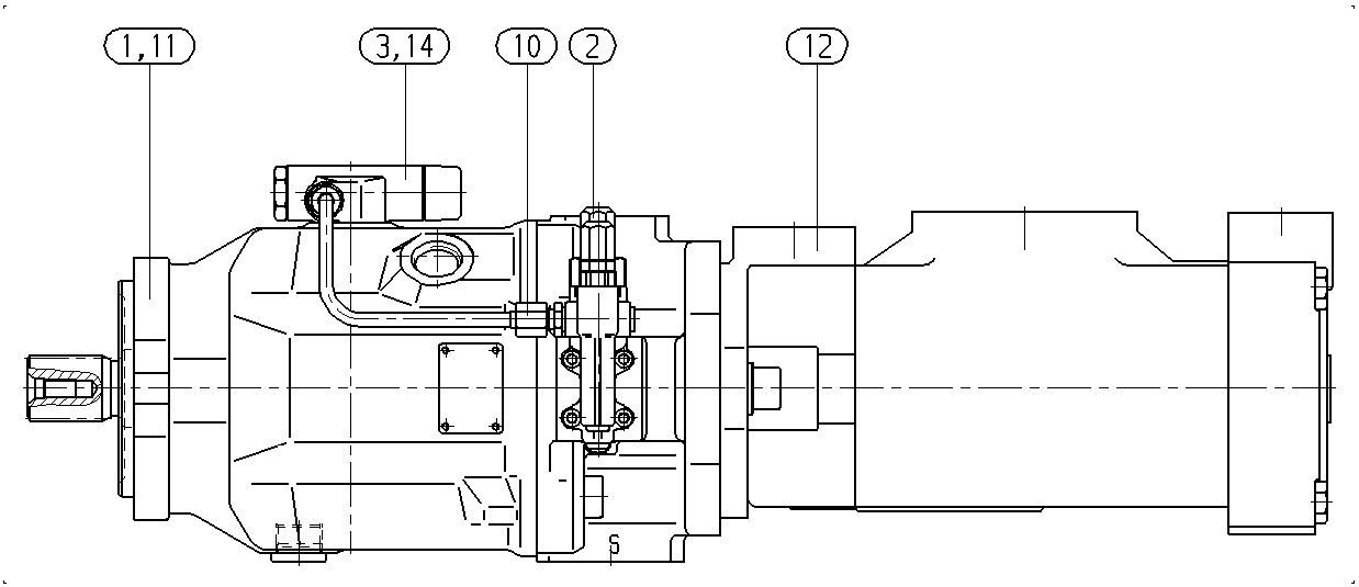 AA10VSO100DFLR/31R-PSA12H00-SO160 — Zeichnung