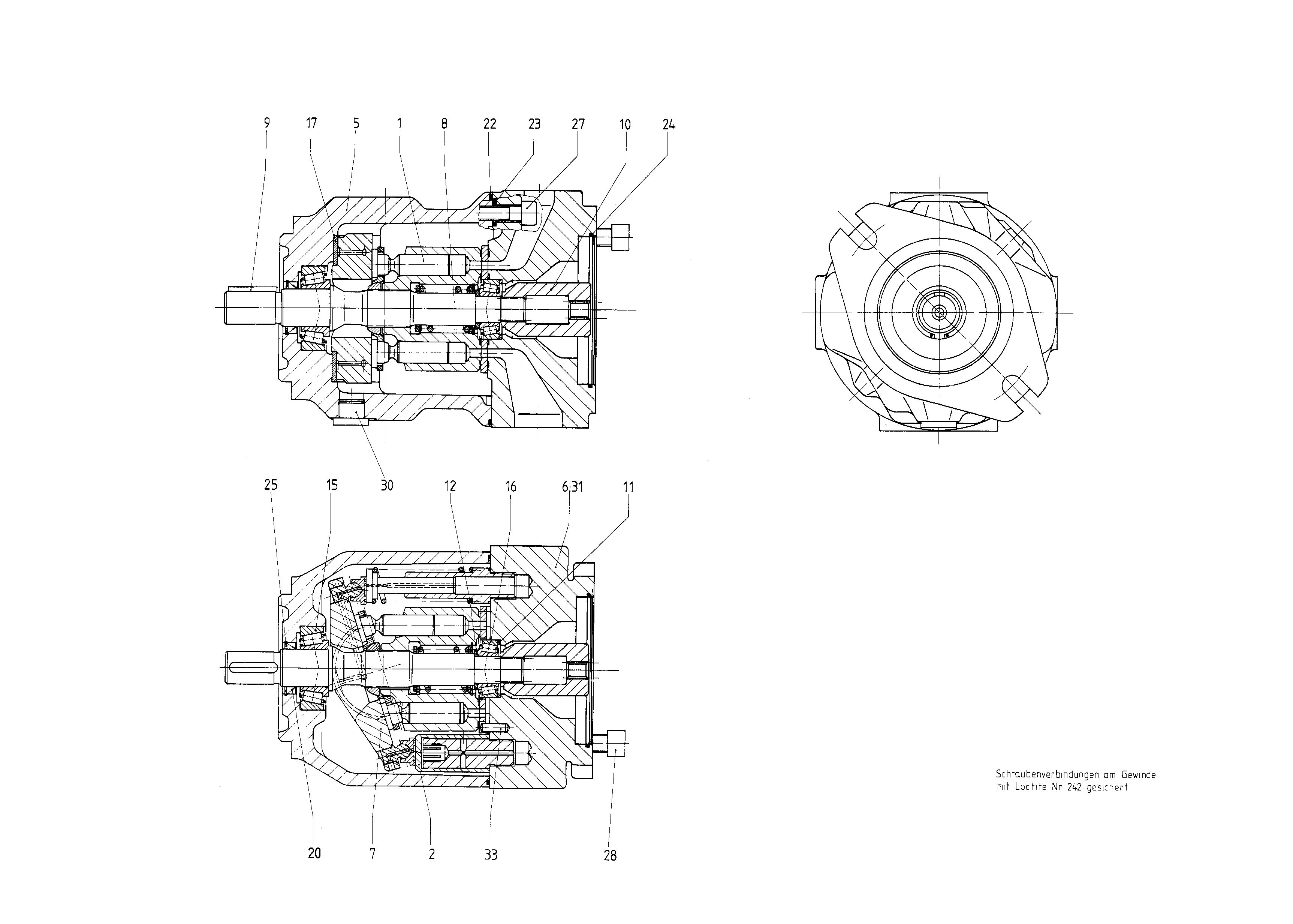G A10VSO 28 OV /31R-PPA12K00 -SO 35 — Zeichnung