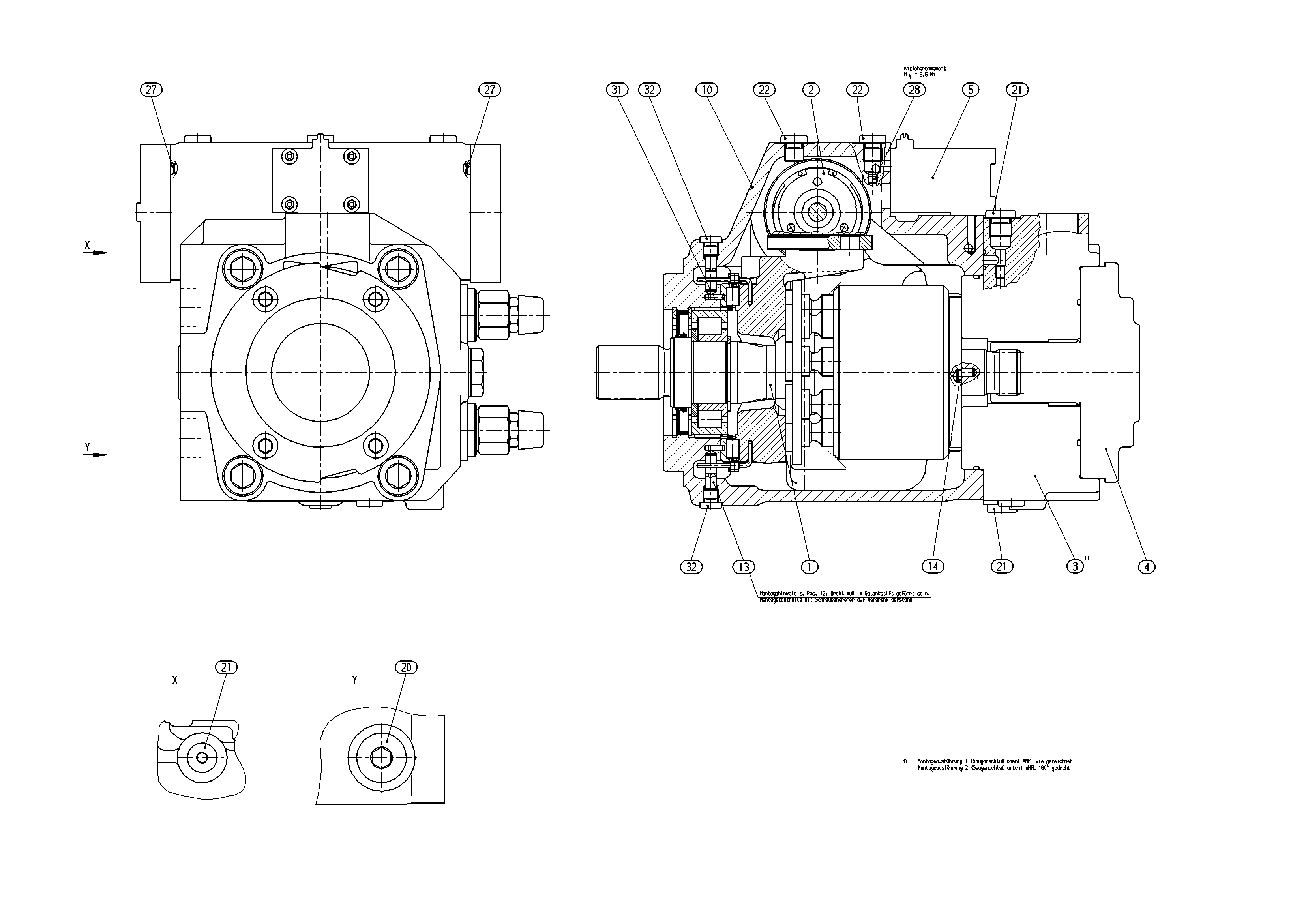 A4VTG71EP3/32L-NXD10F011SH-S — Zeichnung