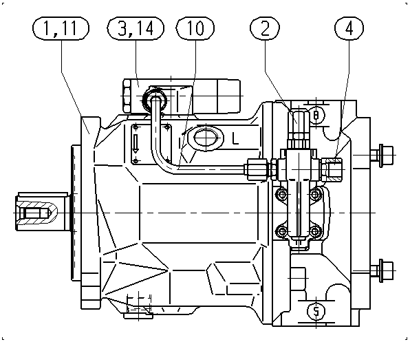 A A10VSO 71 DFLR/31R-PPA12K01 -SO128 — Zeichnung