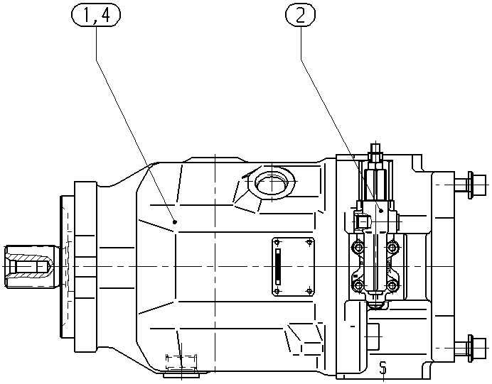 A A10V O 45 DFR /31R-PSC62K01 -SO 52 — Zeichnung
