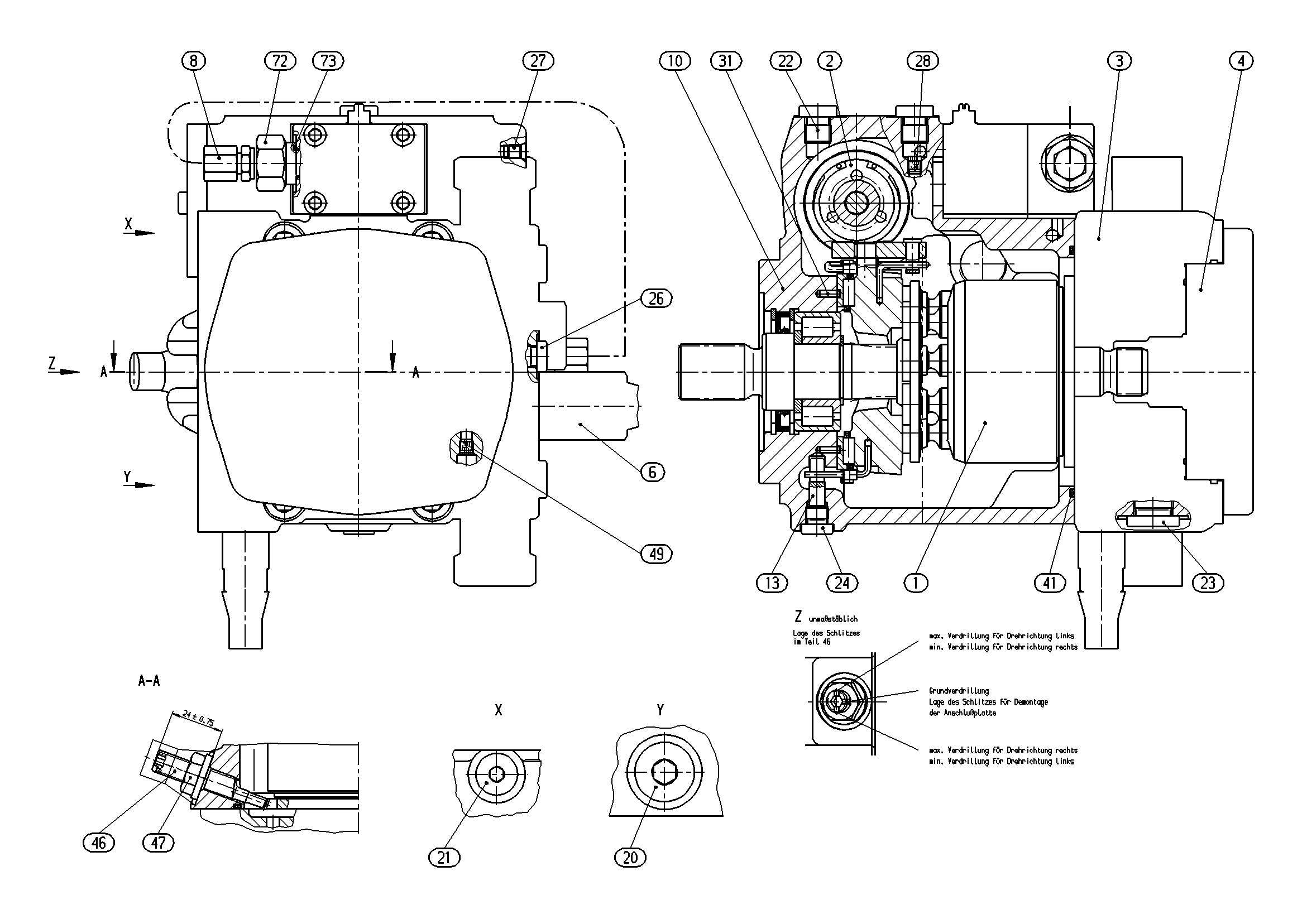 A10VG28HDD2/10R-NSC10F043S-S — Zeichnung