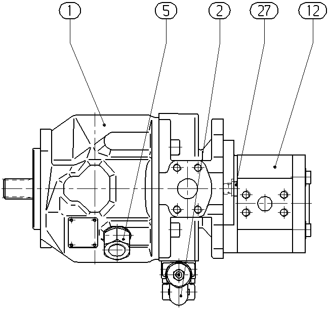 A A10V O 45 DR /31R-VRC12L50 — Zeichnung