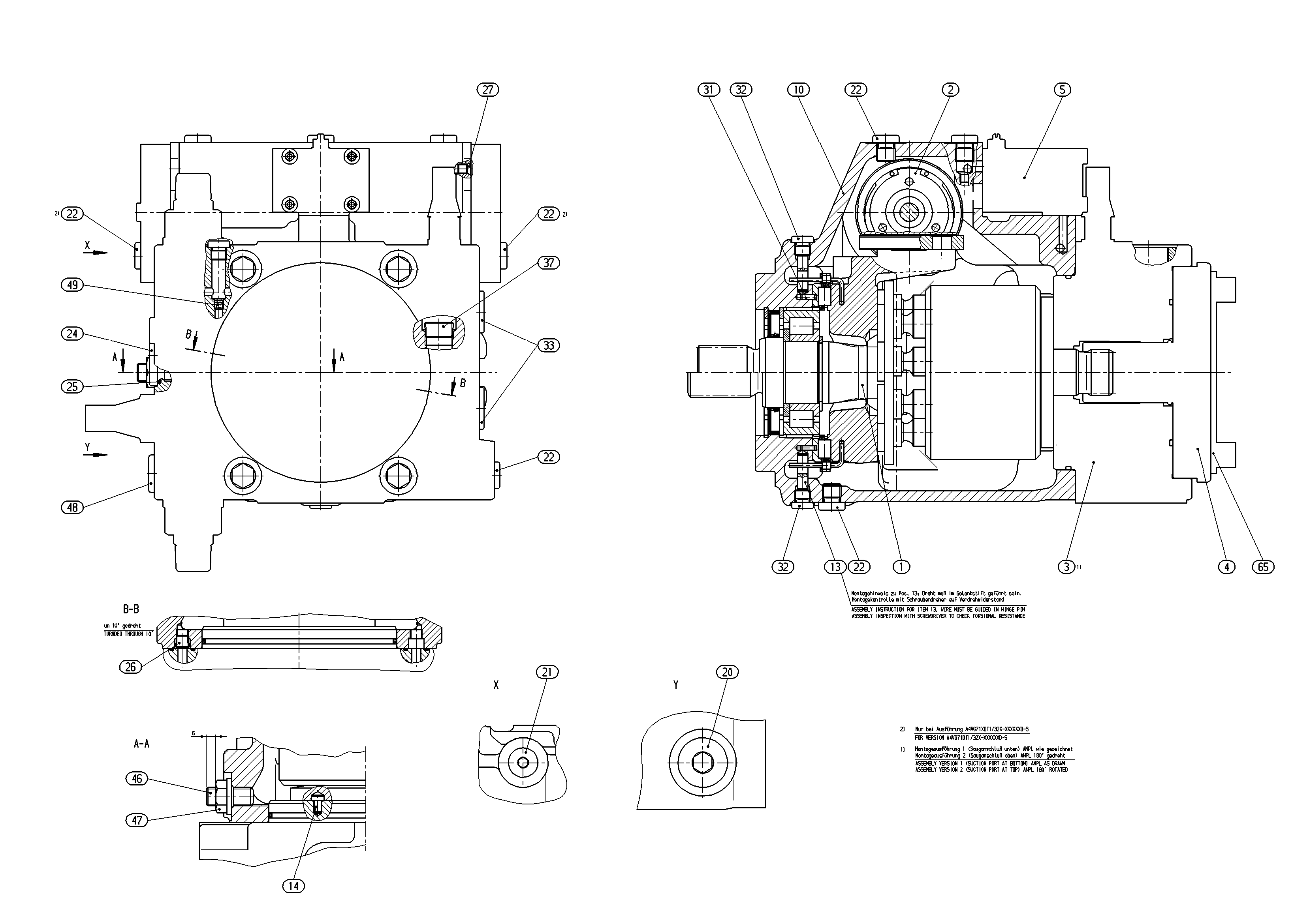 A4VG71EP2D1/32L-NZF02F021DH-S — Zeichnung