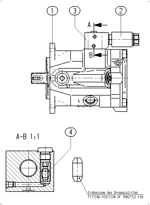 A A10V M 45 EZ6 /52W2-VRC11N000 — Zeichnung