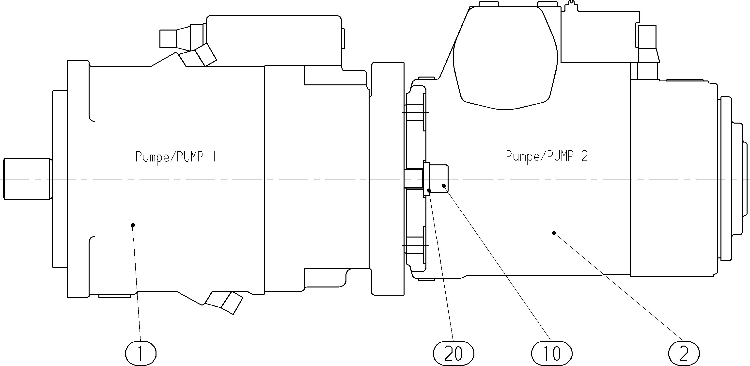 AA11VO130LG2S2/10+A4VG40DWD1 — Zeichnung