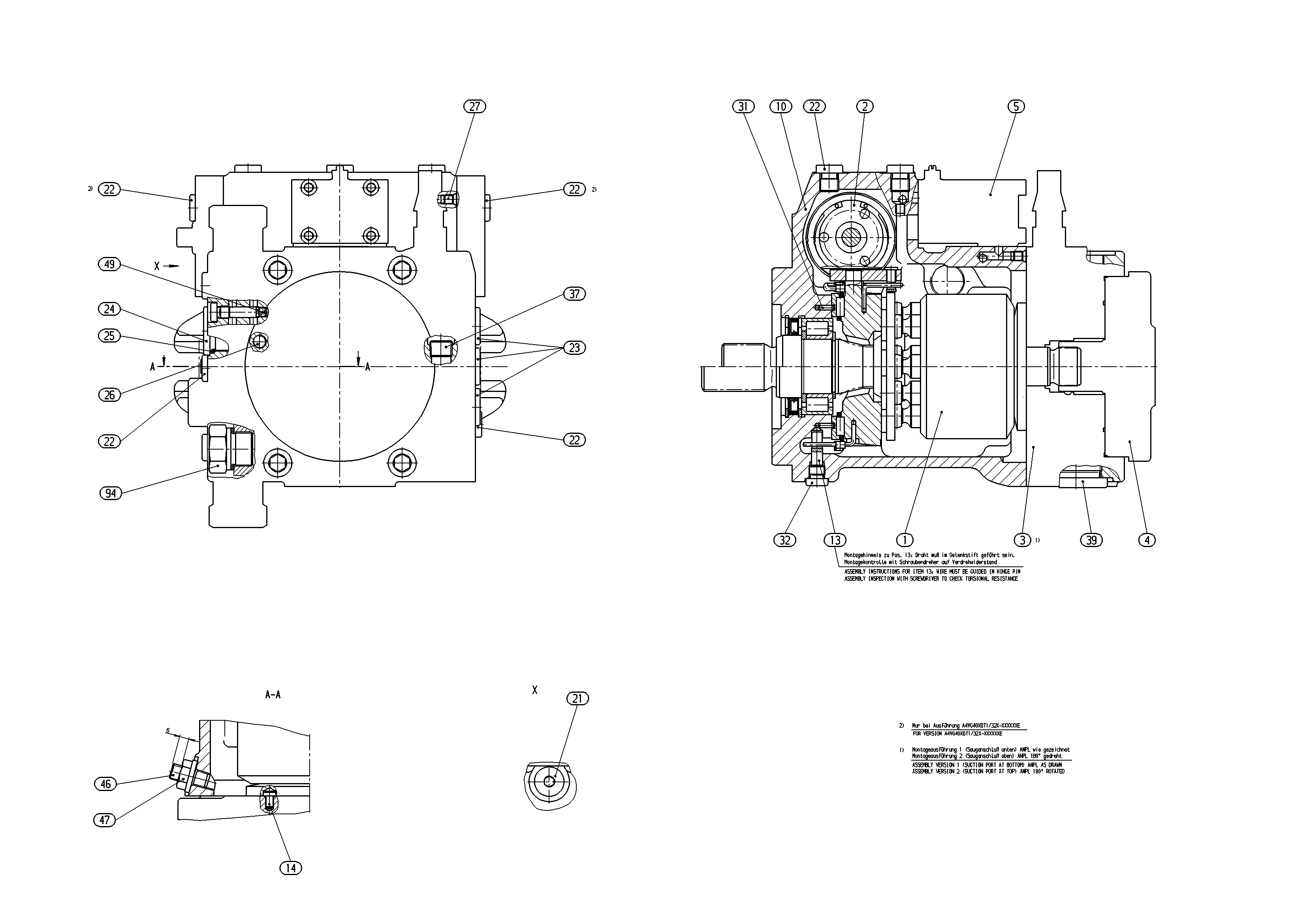 A4VG40EP4DT1/32L-NSC02N003EH-S — Zeichnung
