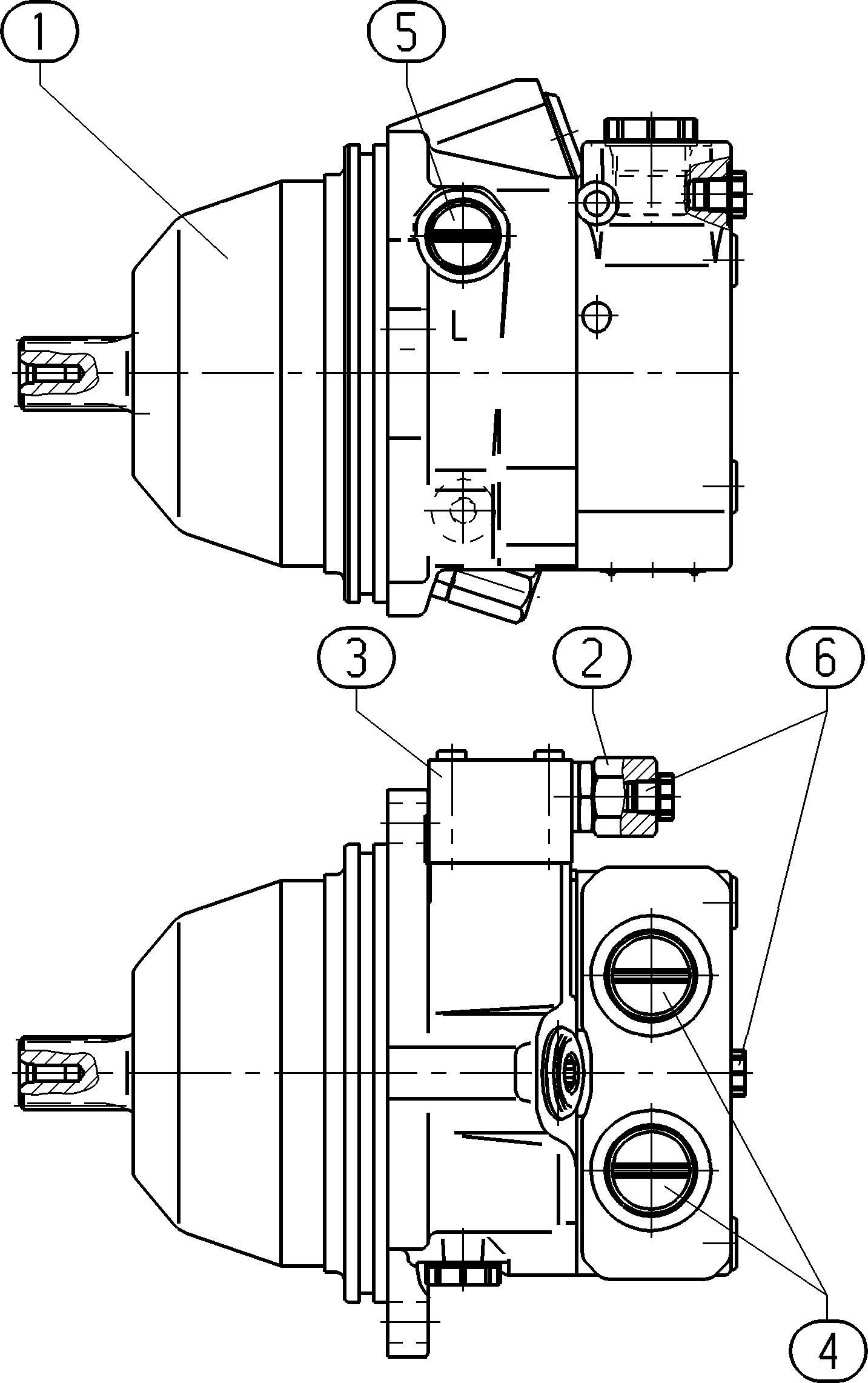 A A10V E 45 HZ /52W1-VRF66N000 -S1206 — Zeichnung
