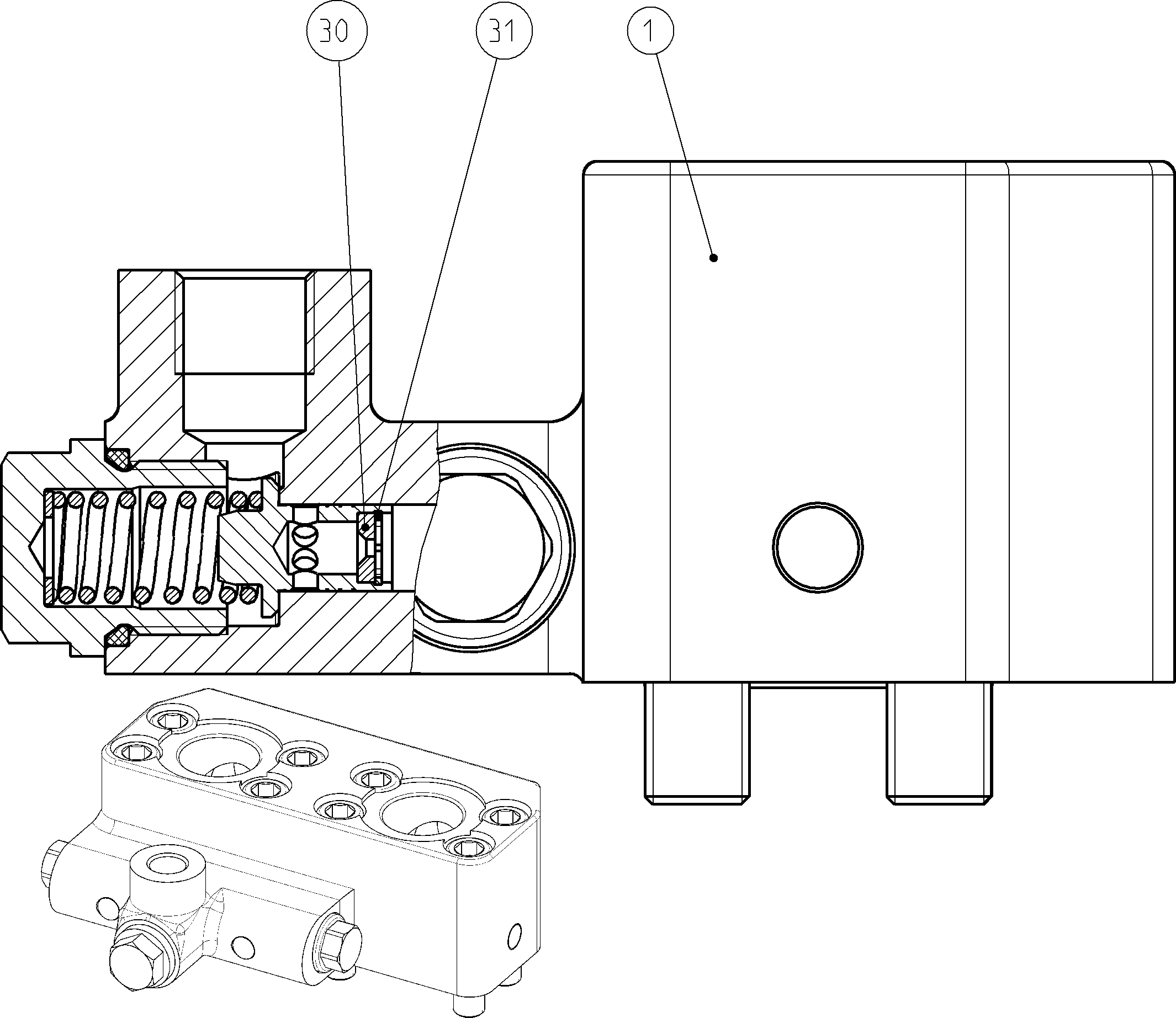 FLUSH/BOOST PRESSURE VALVE — Zeichnung