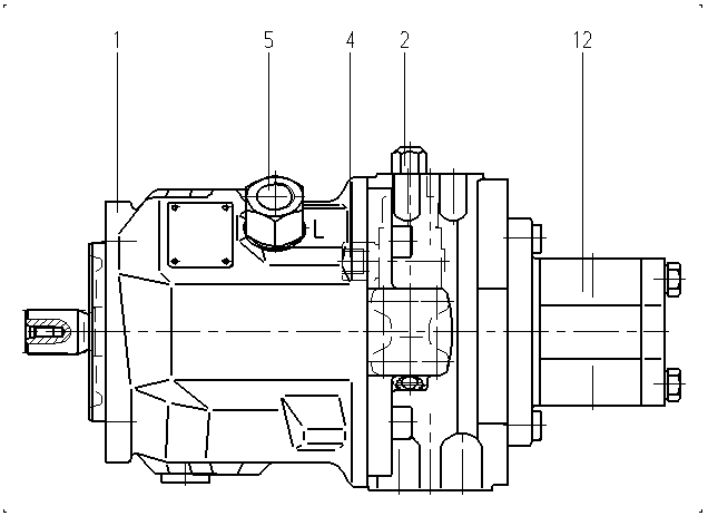 A A10V O 45 DFR /31L-PSC12G70 — Zeichnung