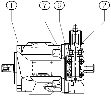 A A10VSO 18 DFR1/31R-VRA12N00 -S3564 — Zeichnung