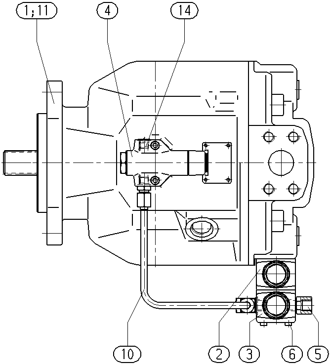 A A10V O140 DFLR/31R-VQC62N00 — Zeichnung