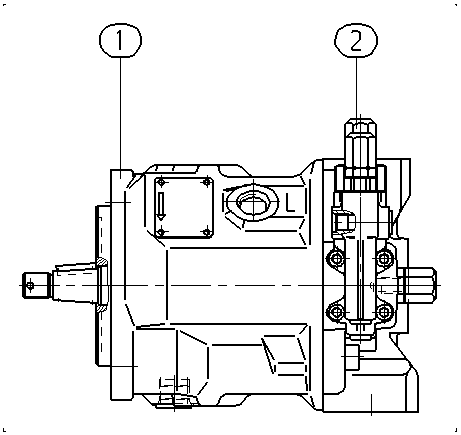 A A10V O 28 DRG /31R-PCC12N00 -SO622 — Zeichnung