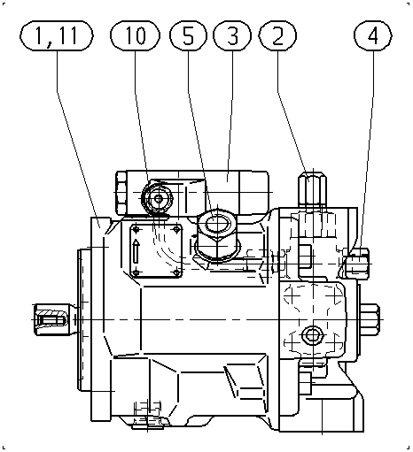 A A10V O 28 DFLR/31L-PSC12N00 -SO 97 — Zeichnung