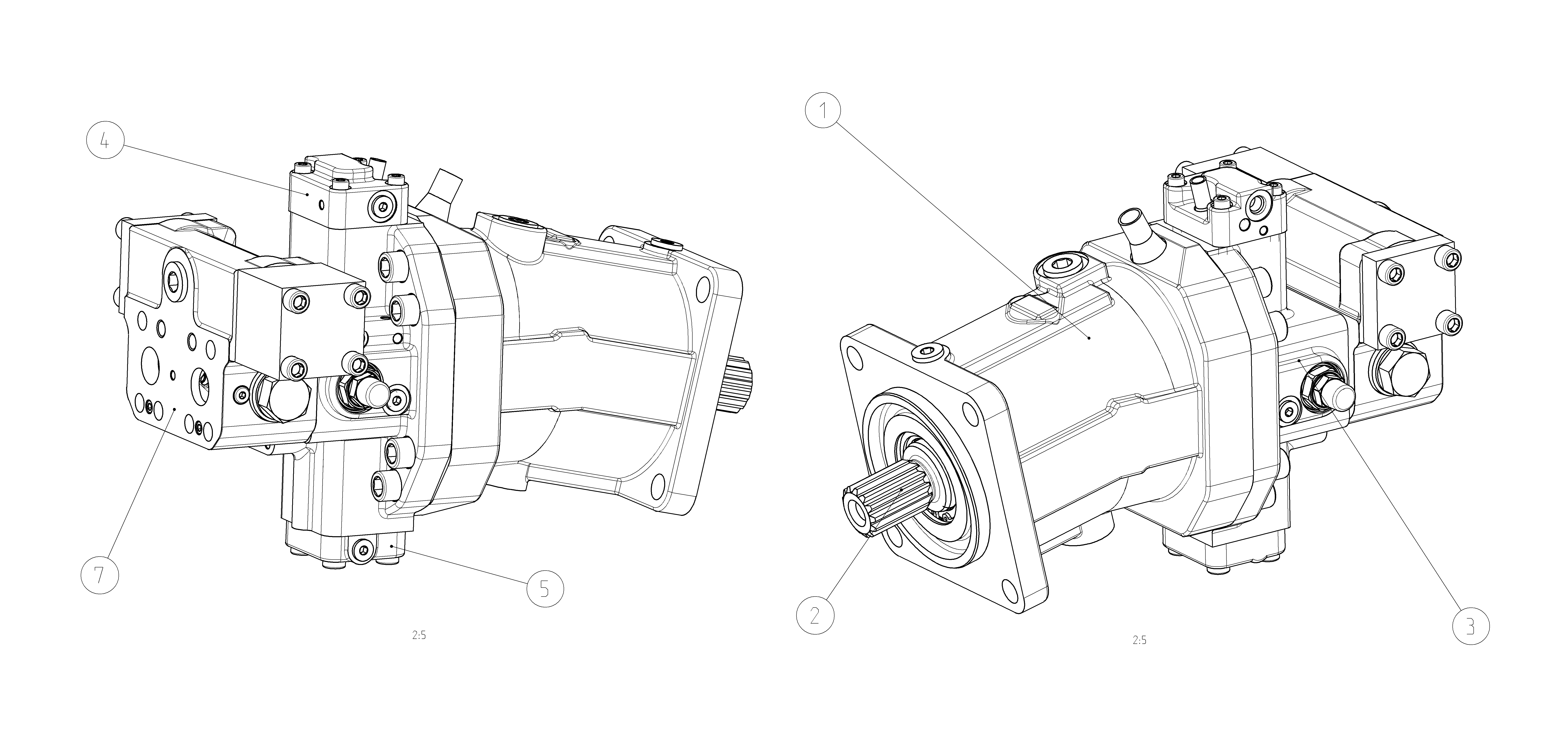 A6VM150HP5000000B/71CWV0D4T18W0-S — Zeichnung