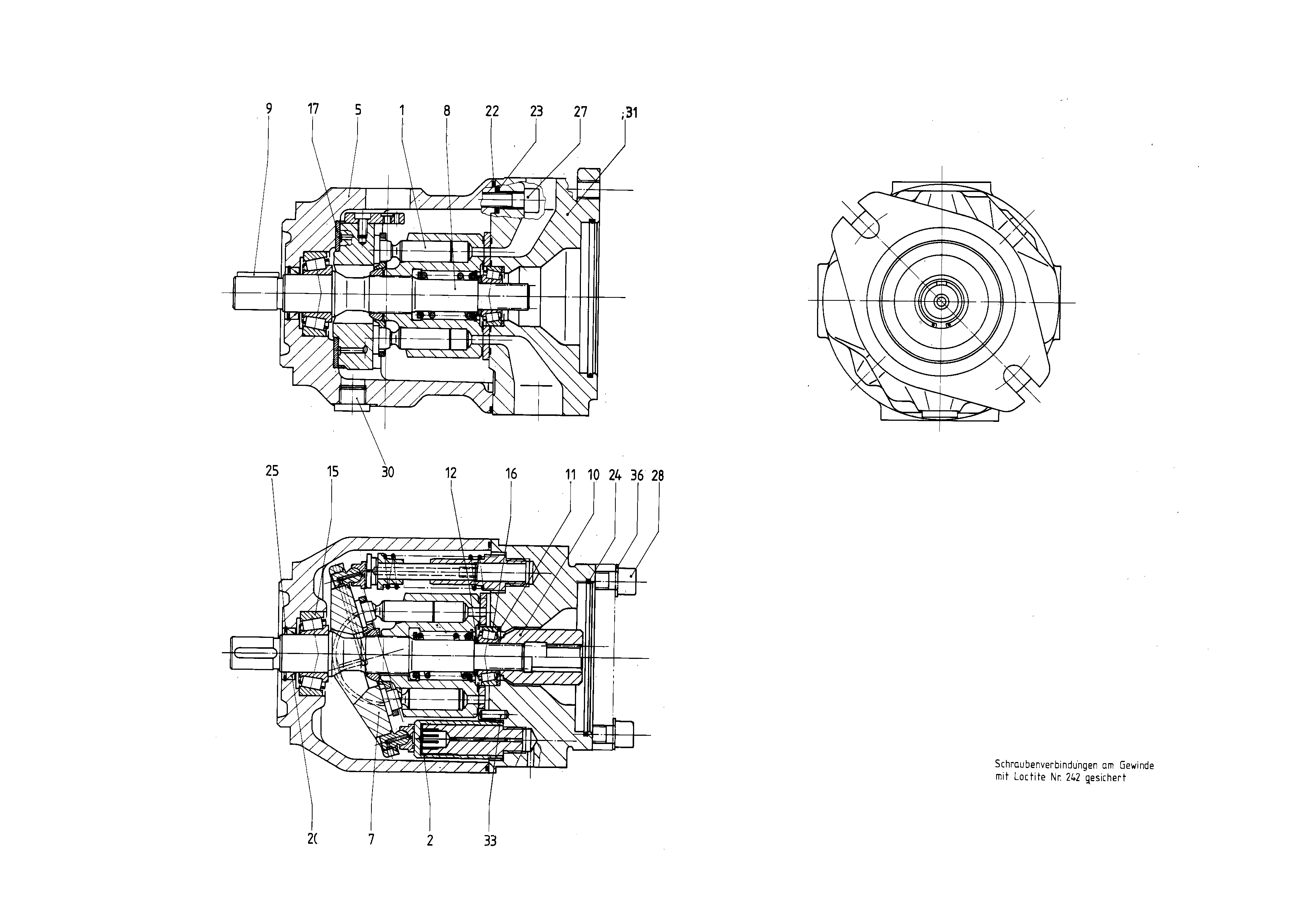 G AA10VSO 28 OV /31R-PKC62K52 -SO 13 — Zeichnung