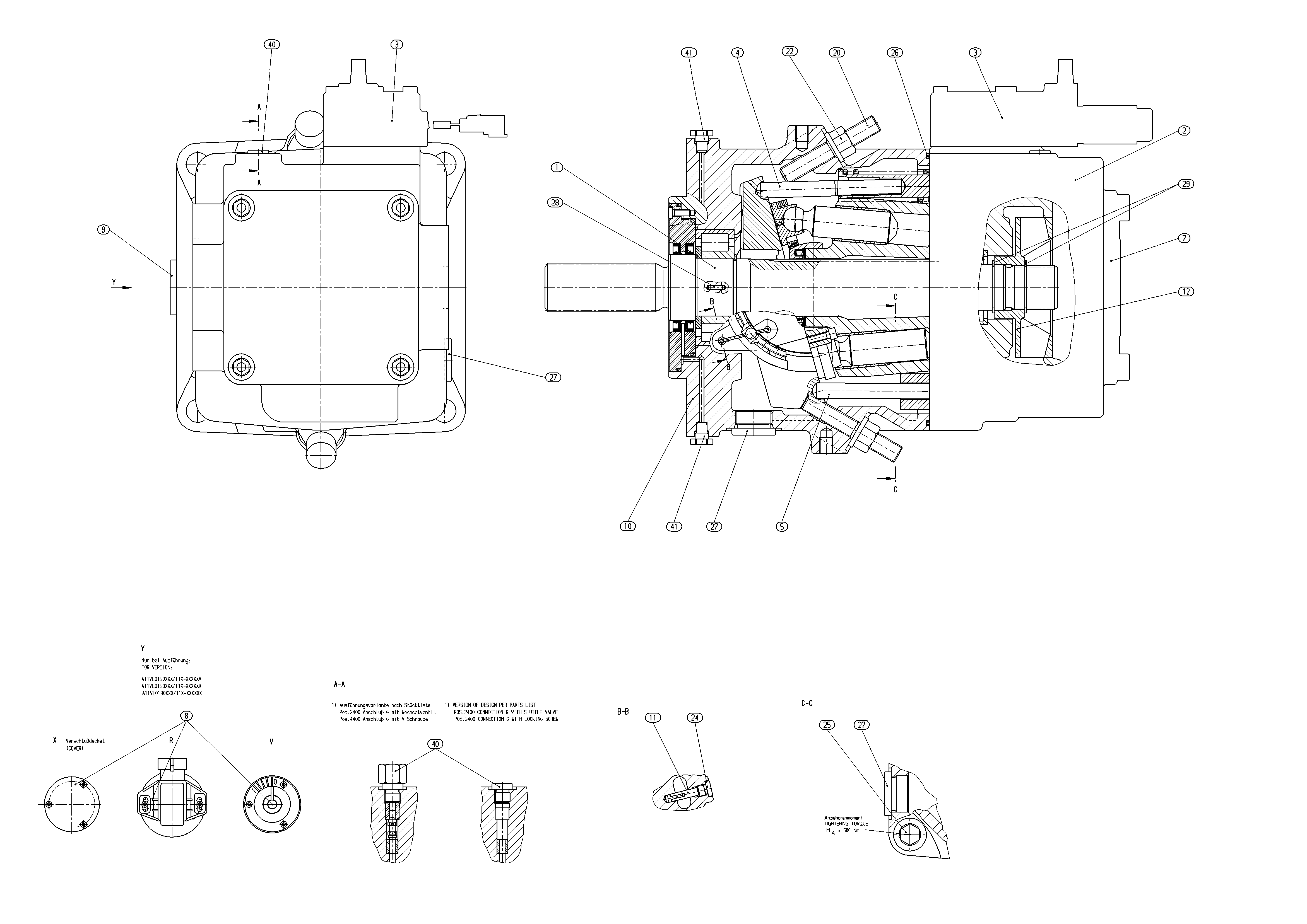 AA11VLO190EP4G/11L-NSDXXN00XT-S — Zeichnung