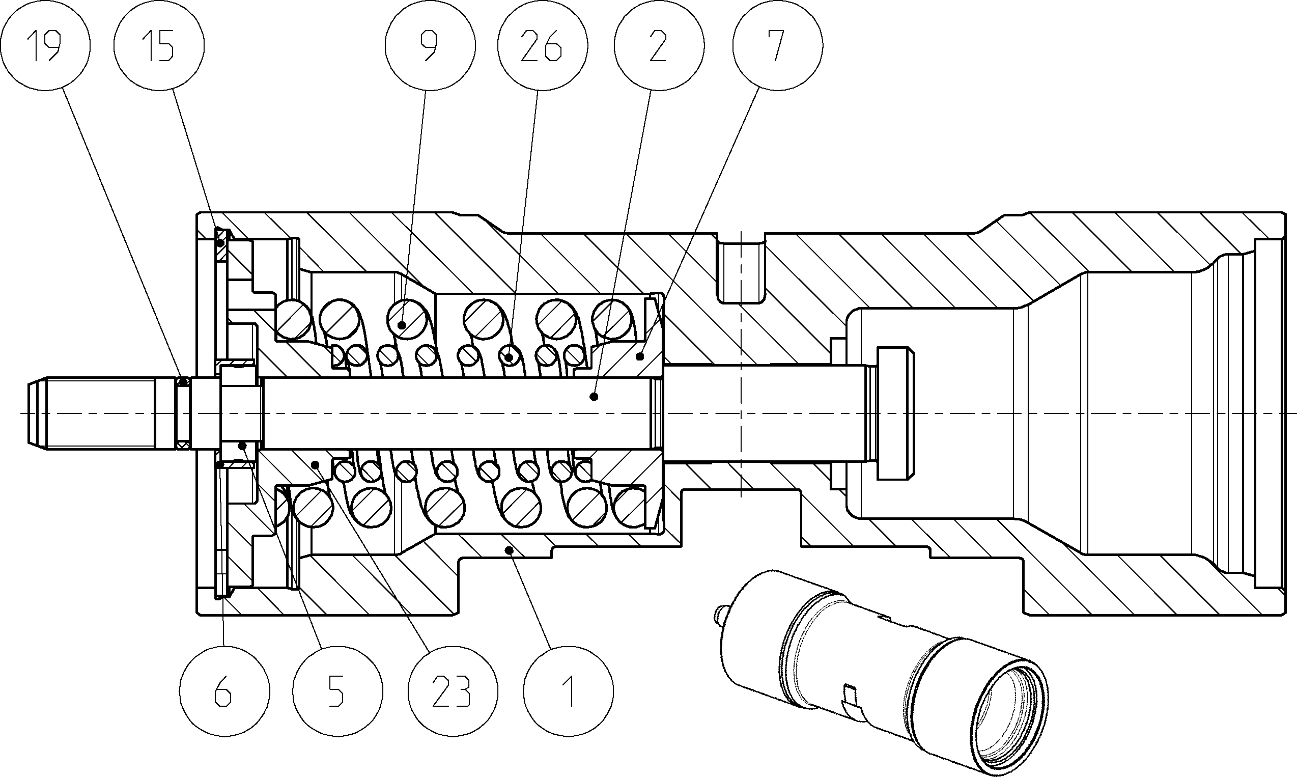 POSITIONING PISTON — Zeichnung