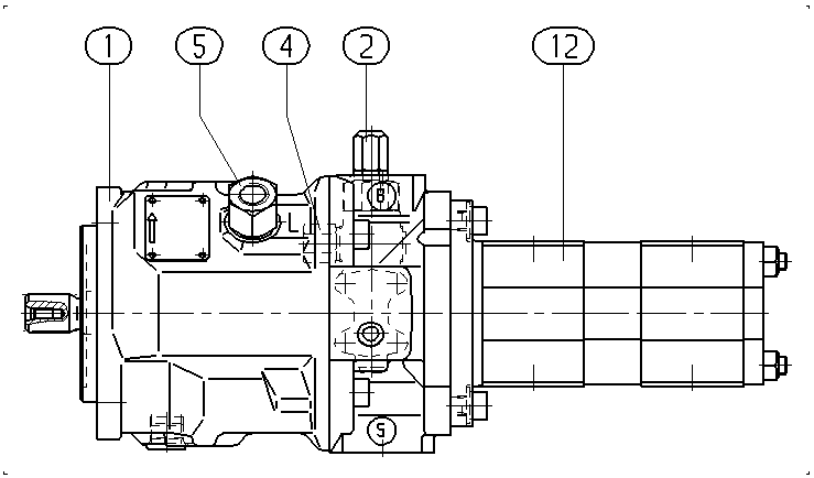 A A10V O 28 DFR1/31L-PRC12G44 — Zeichnung