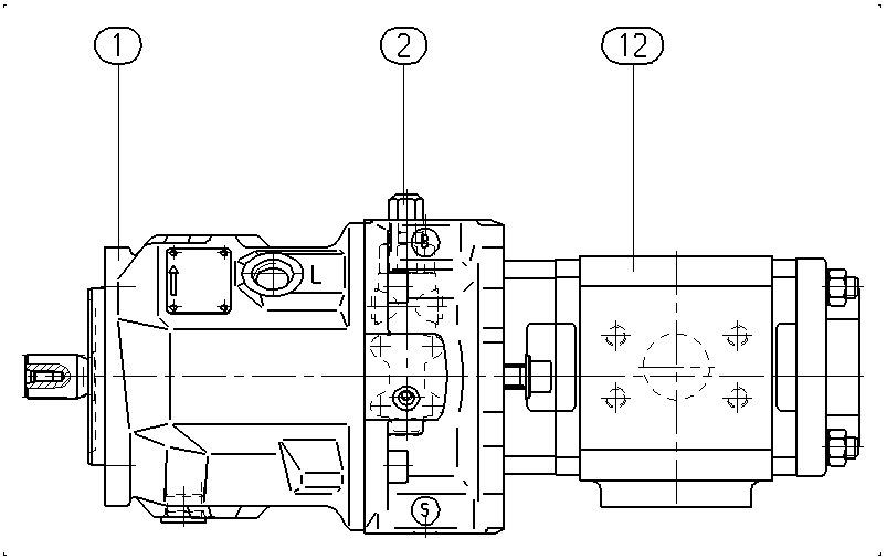 A A10V O 45 DR /31L-PSC62I20 — Zeichnung