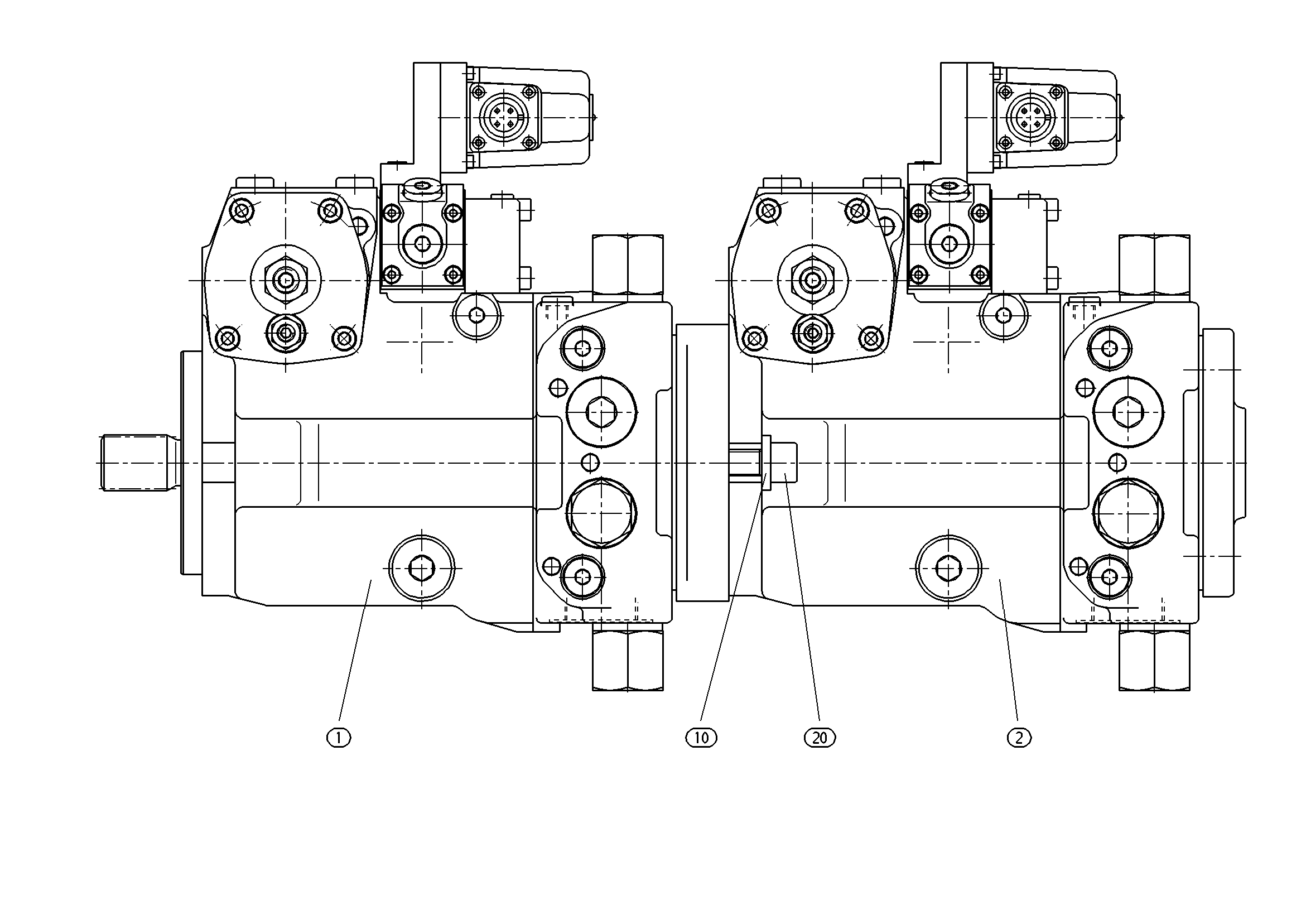 A11VG50ES+A11VG50ES — Zeichnung