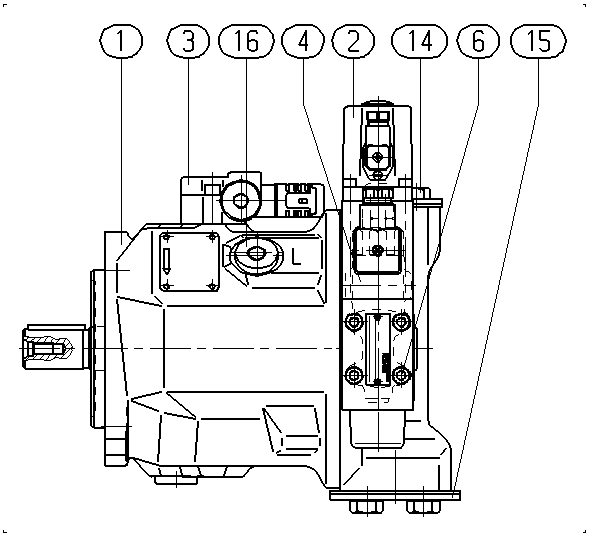 A A10VSO 28 FE1D/31R-PPA12N00 — Zeichnung