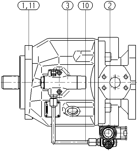 A A10V O 71ED72LA/31R-VSC92K52H — Zeichnung