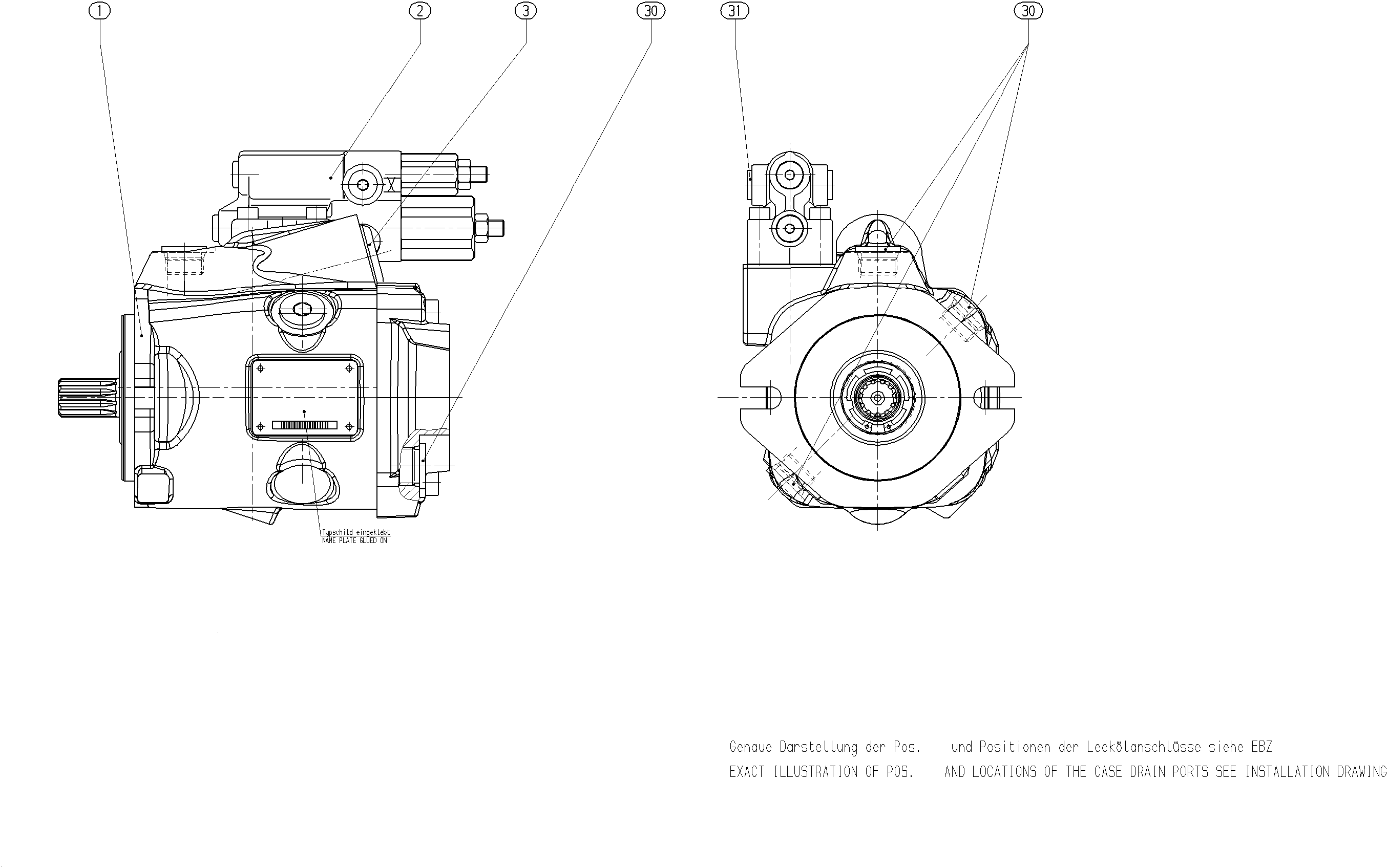 A A10VNO 28 DRS/53R-VRC11N00 -S3020 — Zeichnung