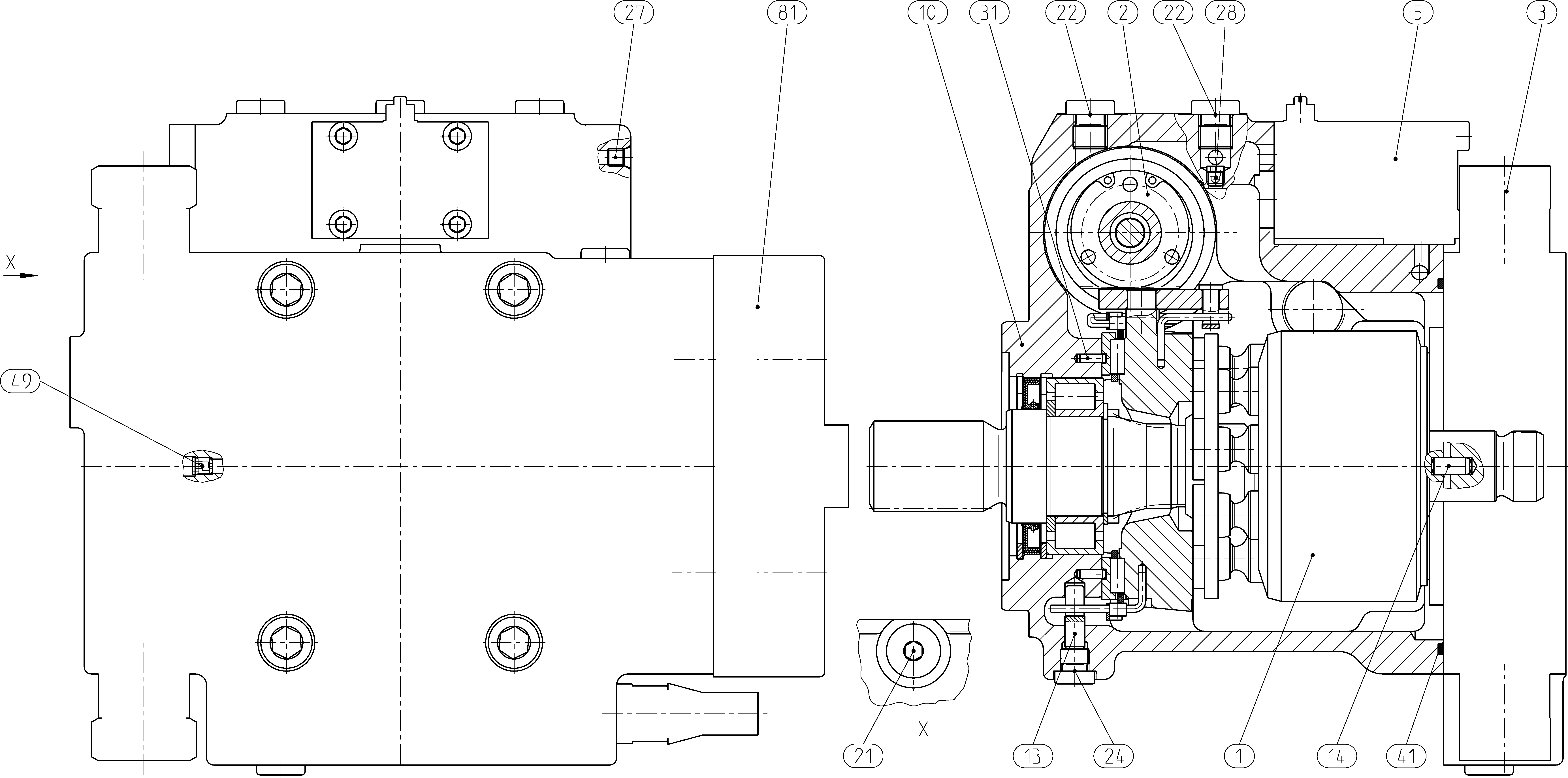 AXIAL-PISTON PUMP — Zeichnung