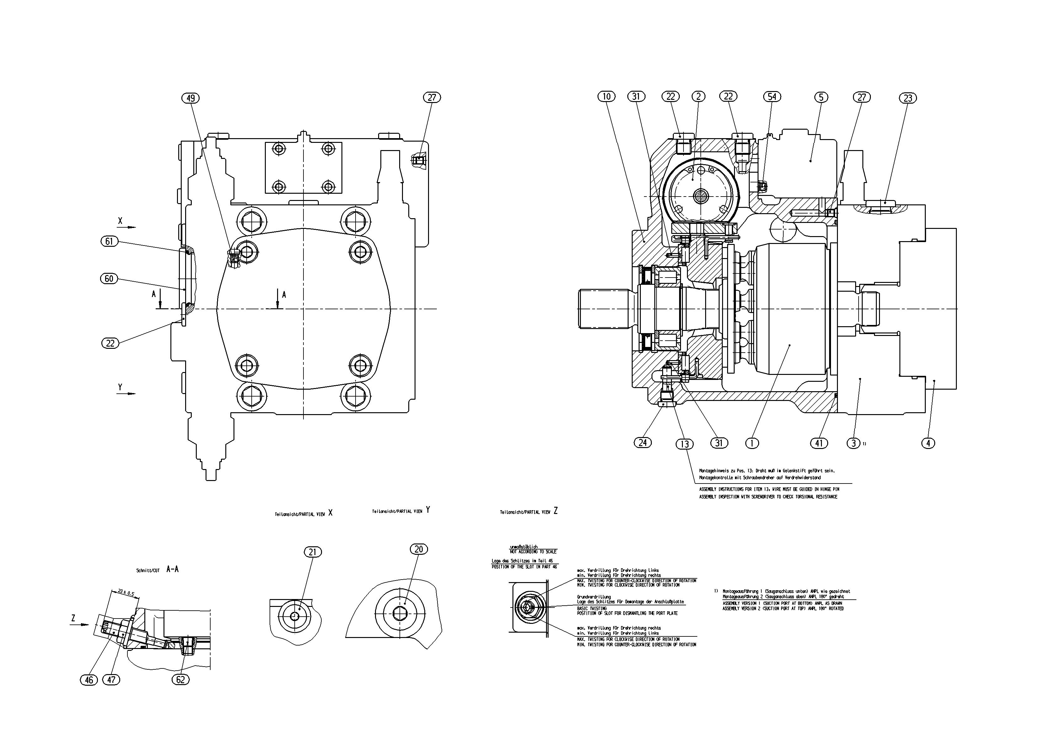 A10VG45XX1DX/10R-NSC10F015SH-S — Zeichnung
