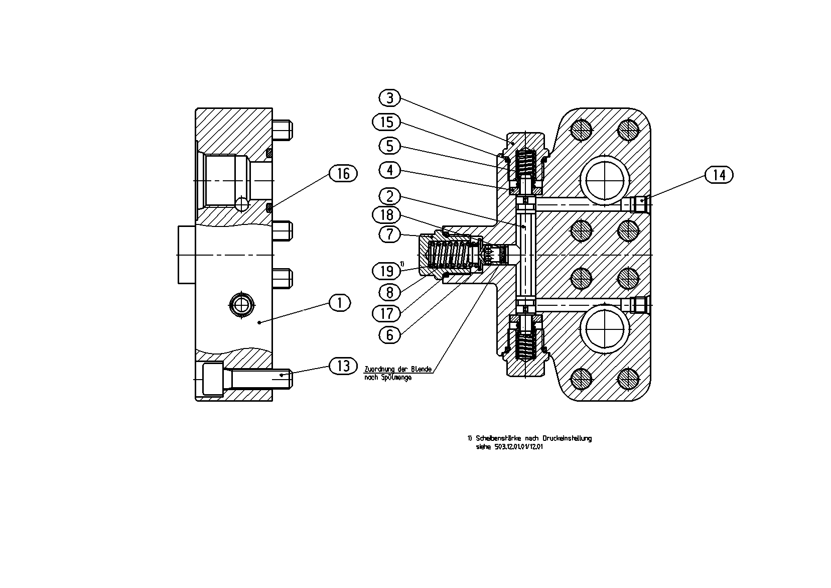 FLUSH/BOOST PRESSURE VALVE — Zeichnung