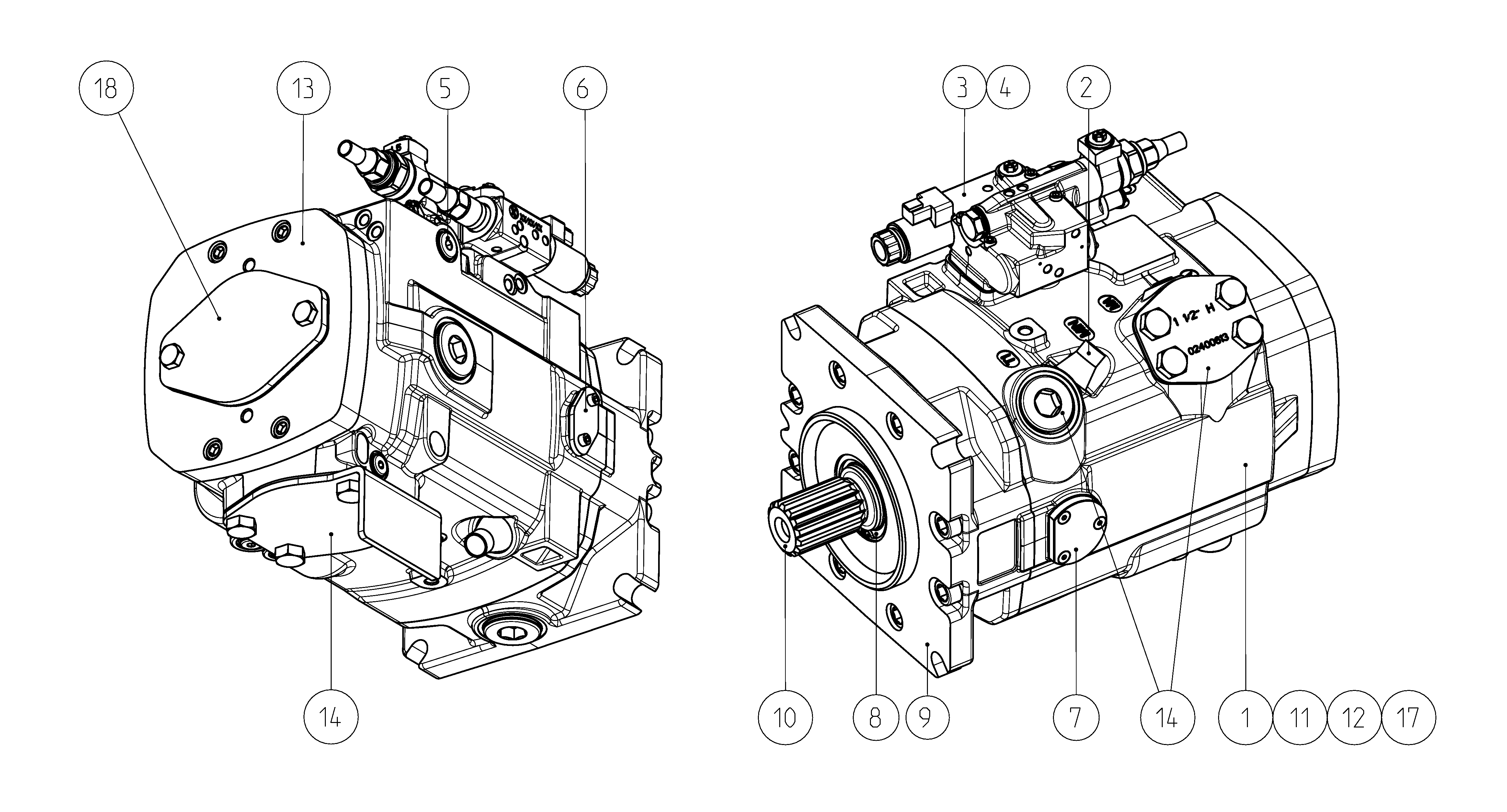 LA11VLO210L5S4AP0/40MRVE4T21SB3S50-0 — Zeichnung