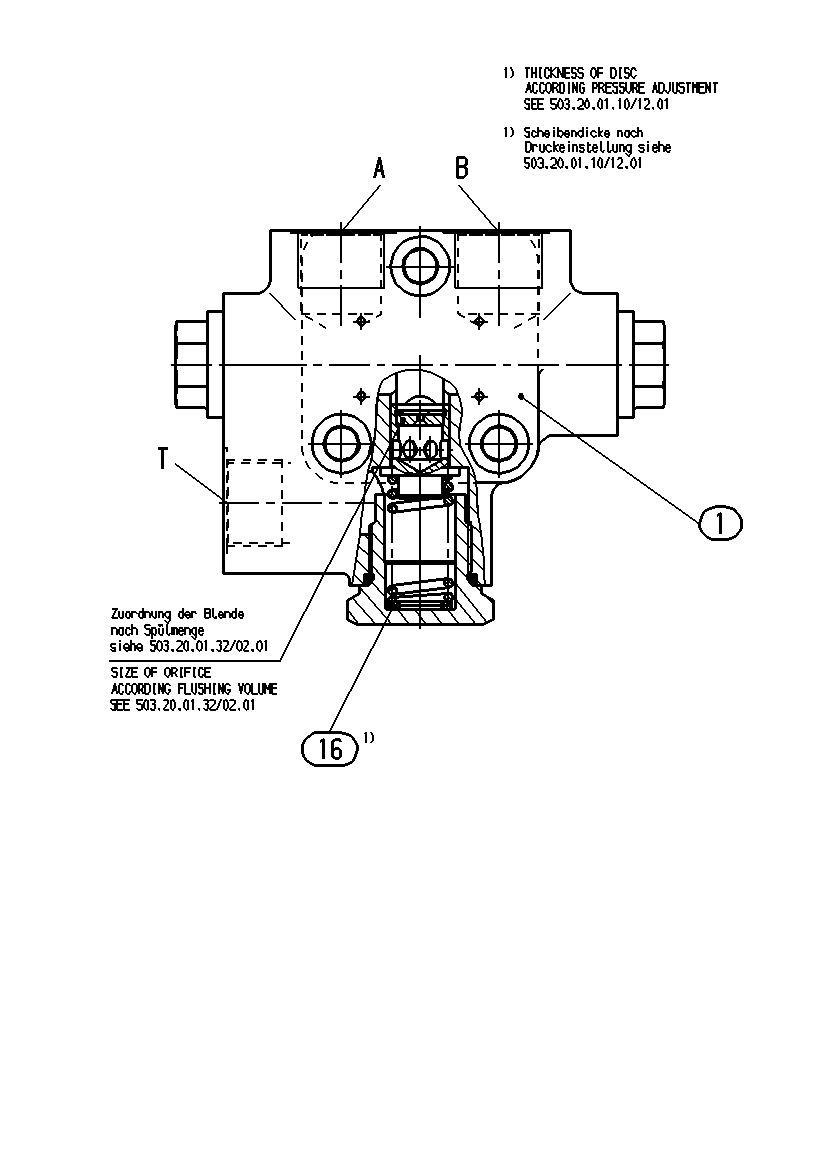 FLUSH/BOOST PRESSURE VALVE — Zeichnung
