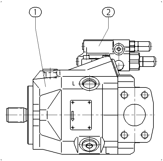 A A10V O 45 DR /52R-PSC62N00 -SO710 — Zeichnung