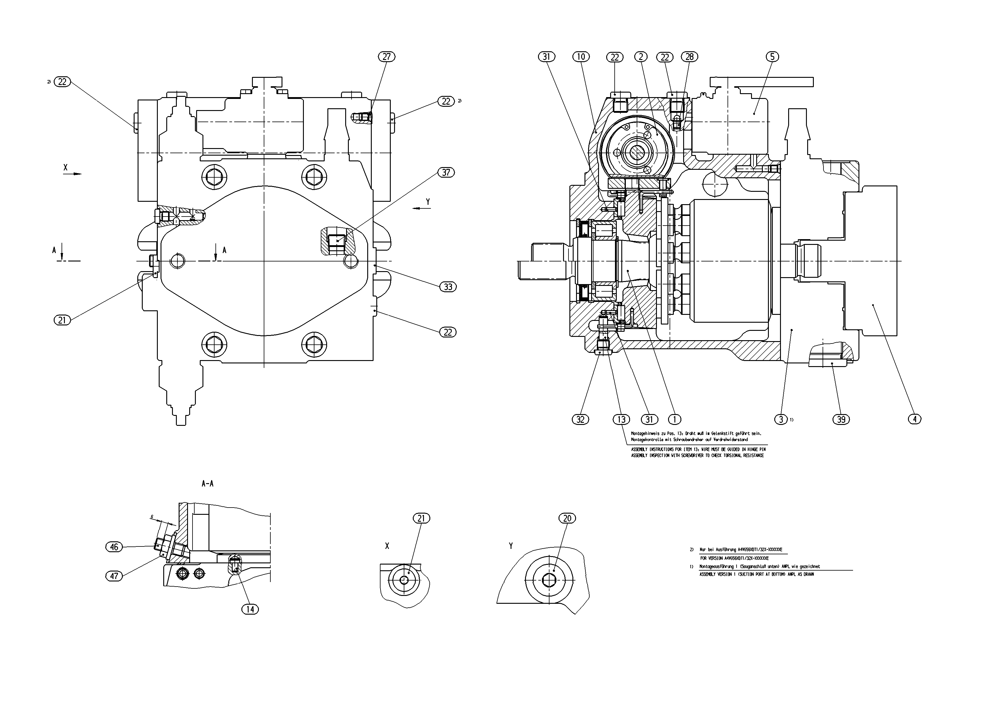 AA4VG56HWDL1/32R-NTCXXK075E-S — Zeichnung
