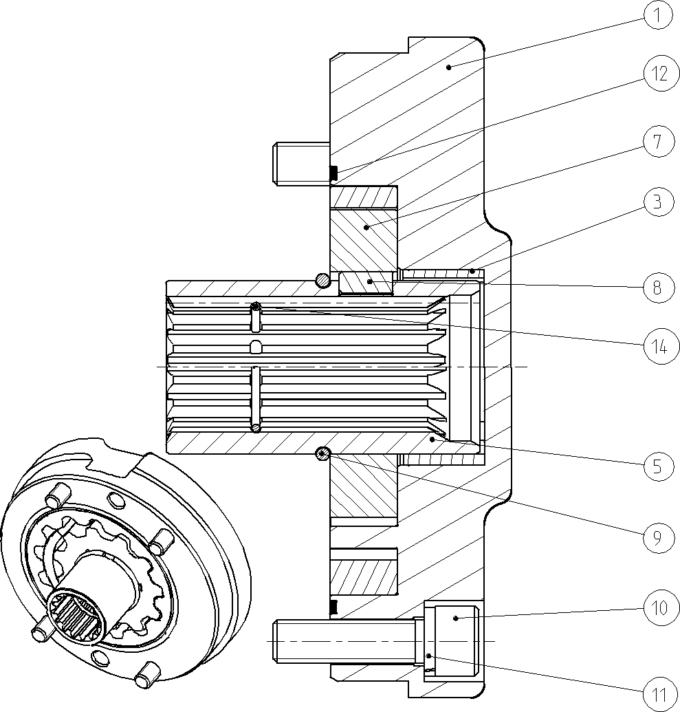 INTERNAL GEAR PUMP — Zeichnung
