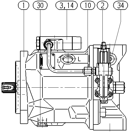 A A10V O 71LA7D /32R-VUC12N00 -SO239 — Zeichnung