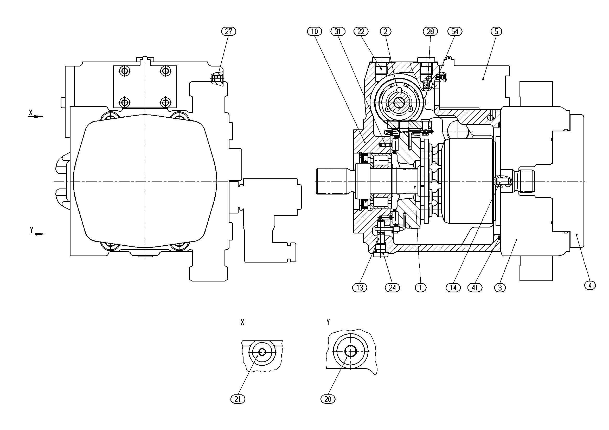 A10VG28HWL1/10R-NSC10F003S-S — Zeichnung
